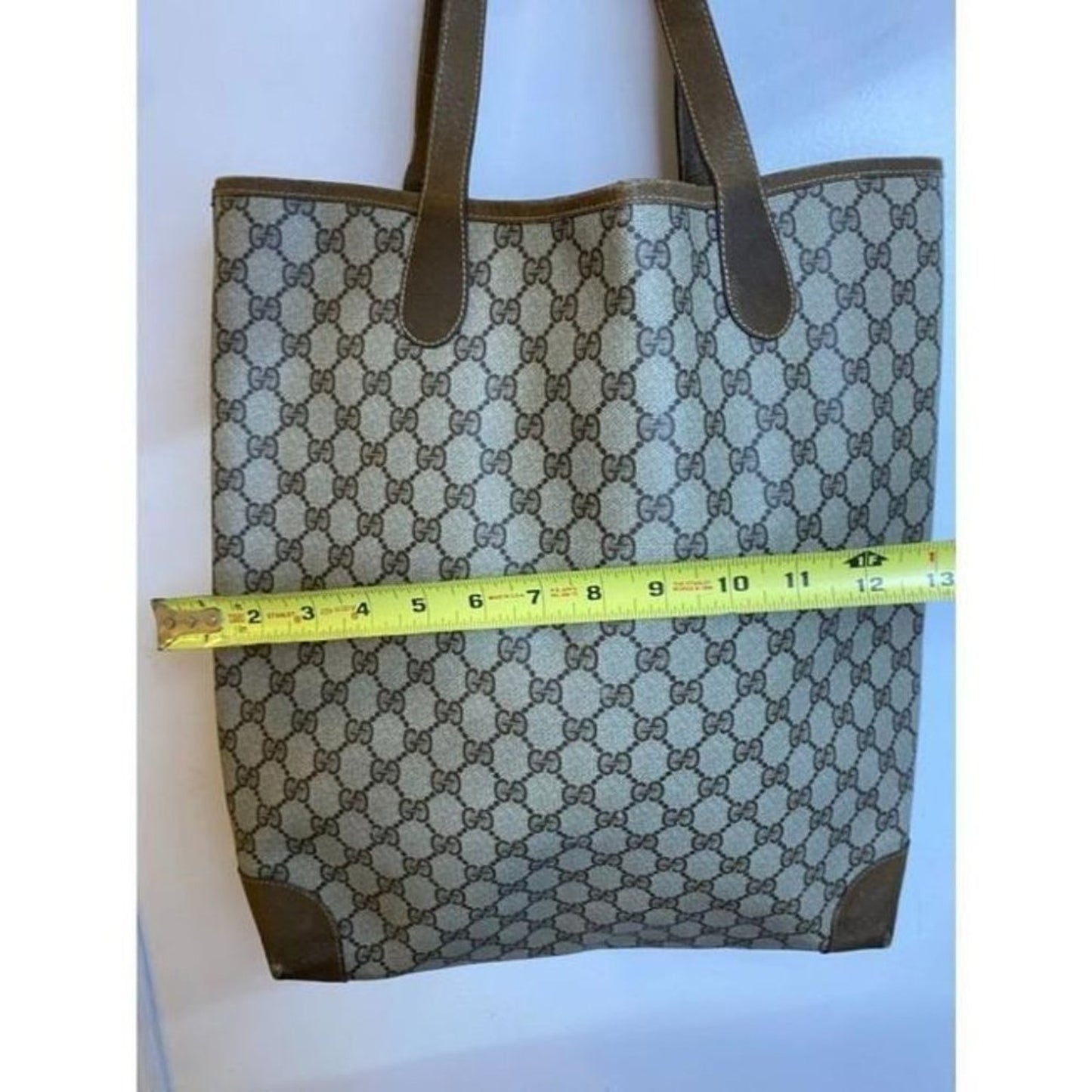 gucci bag shopping vintage classic coated canvas b