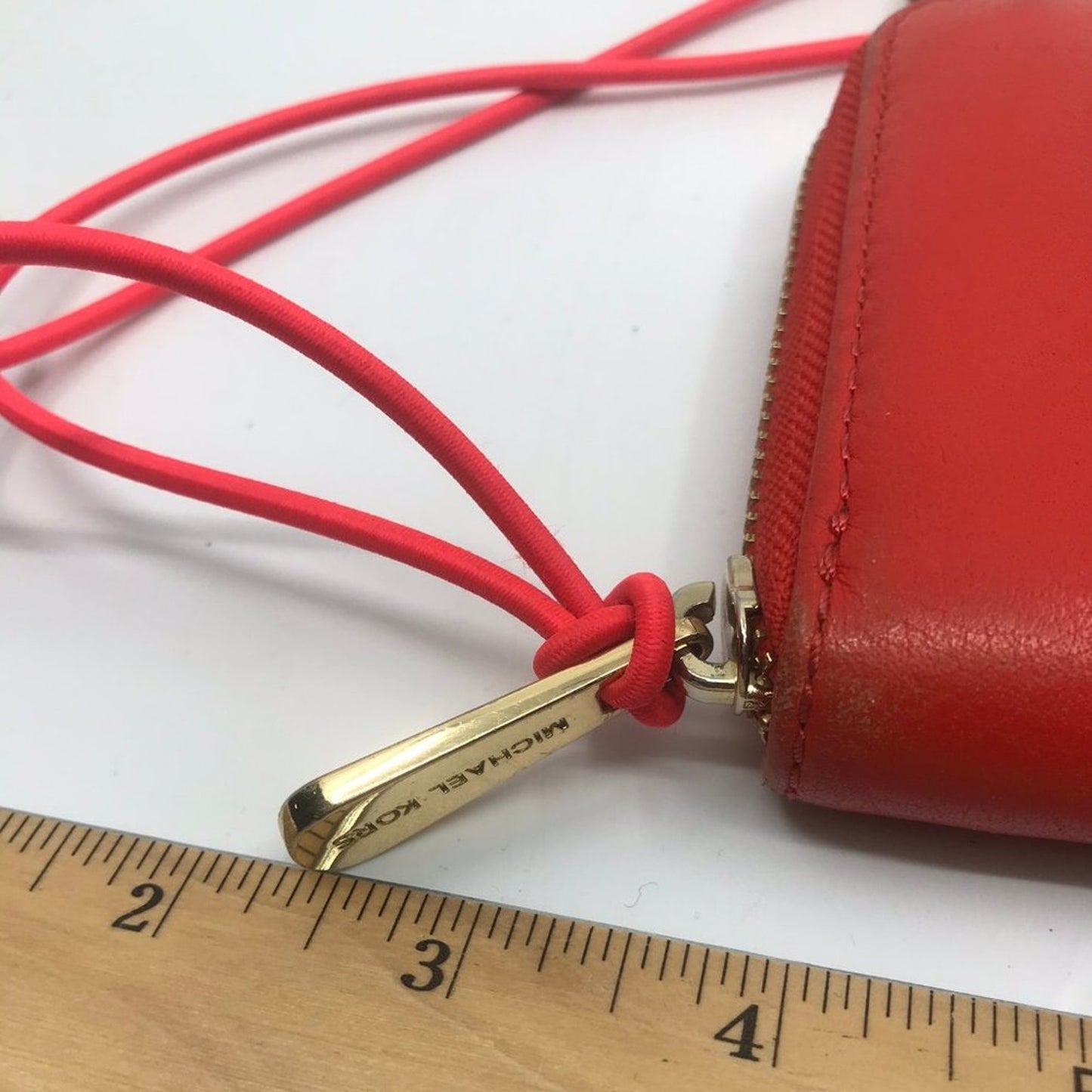 Michael Kors Leather Orange Wristlet