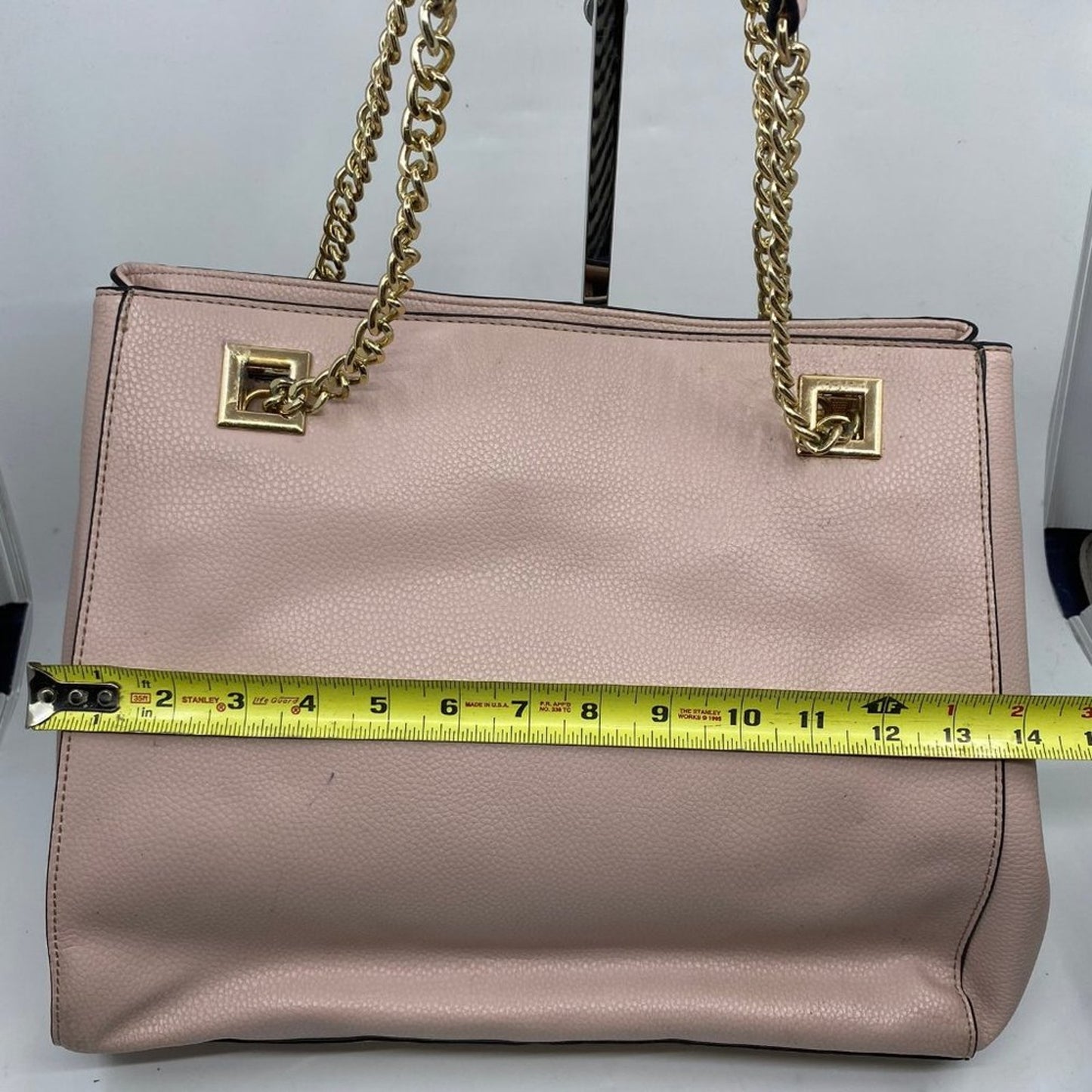 Andrew Marc Cream Leather Tote Bag