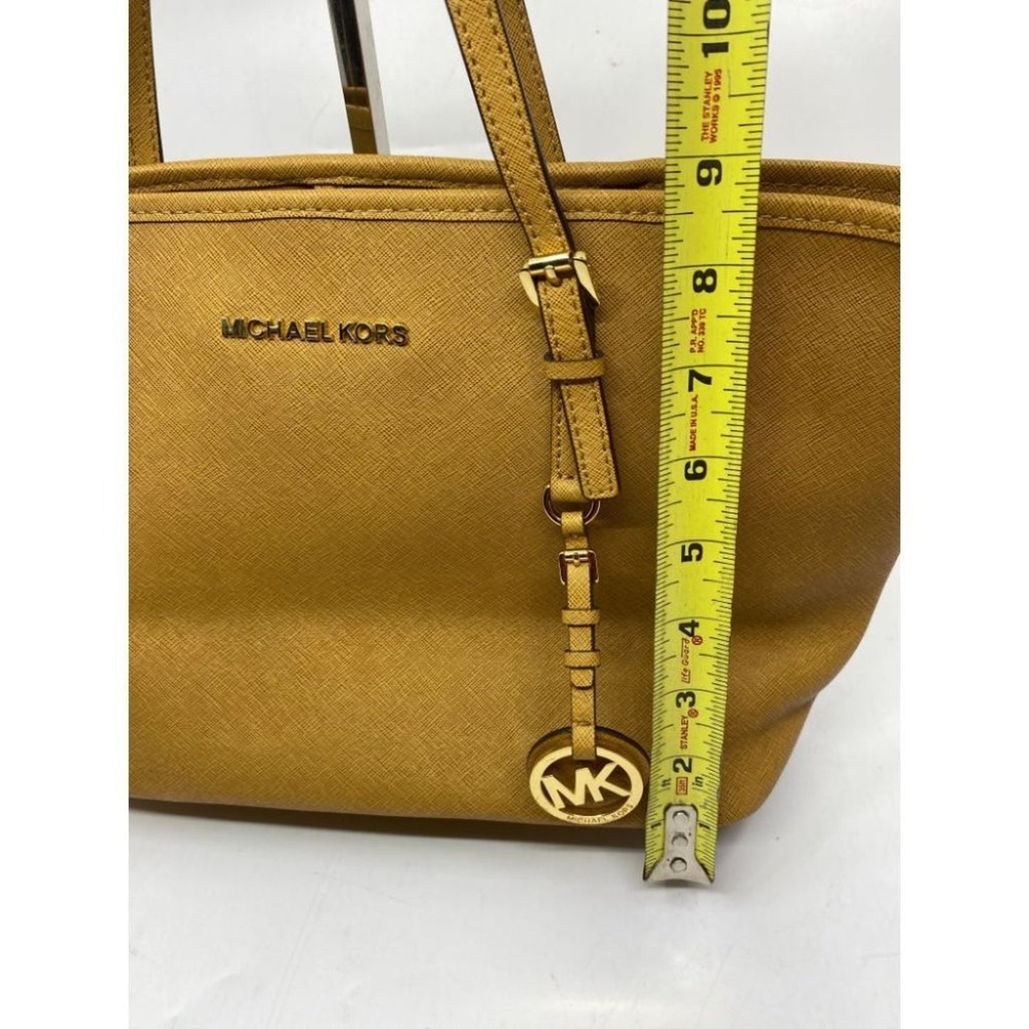 Michael Kors Orange Saffiano Leather Het Set Bag