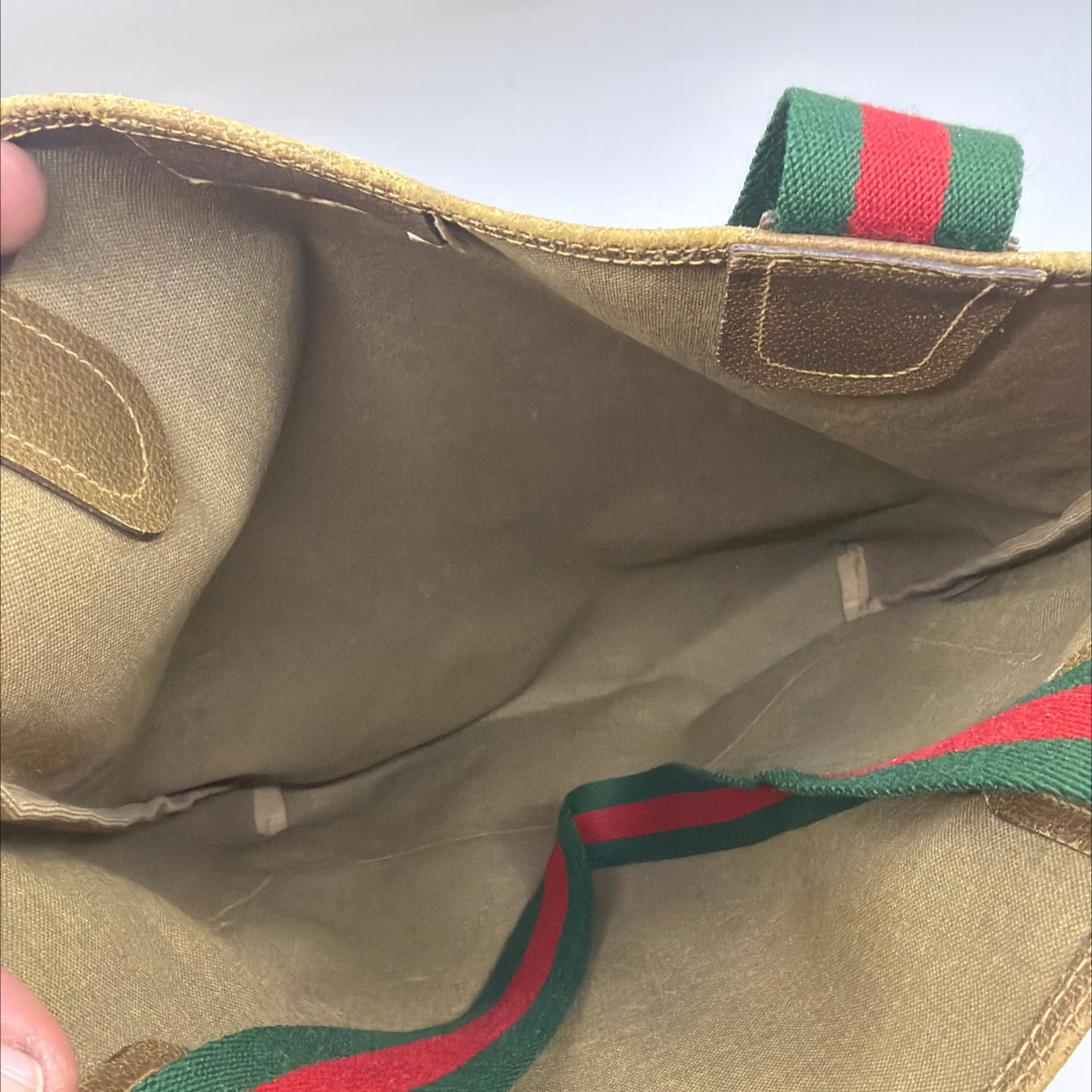 Gucci Vintage Tote Bag Beige GG Supreme Canvas