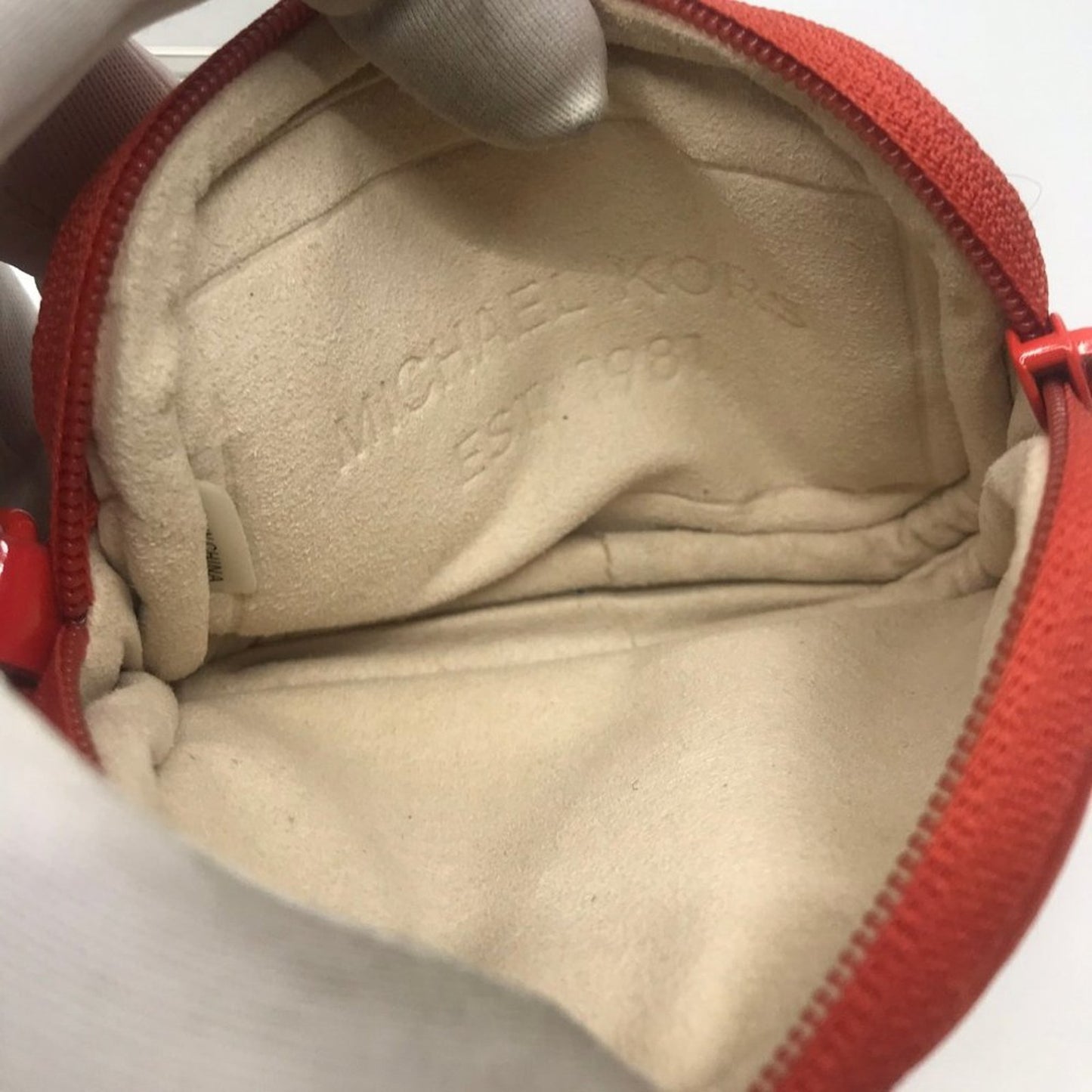 Michael Kors Embossed Leather Red Wristlet