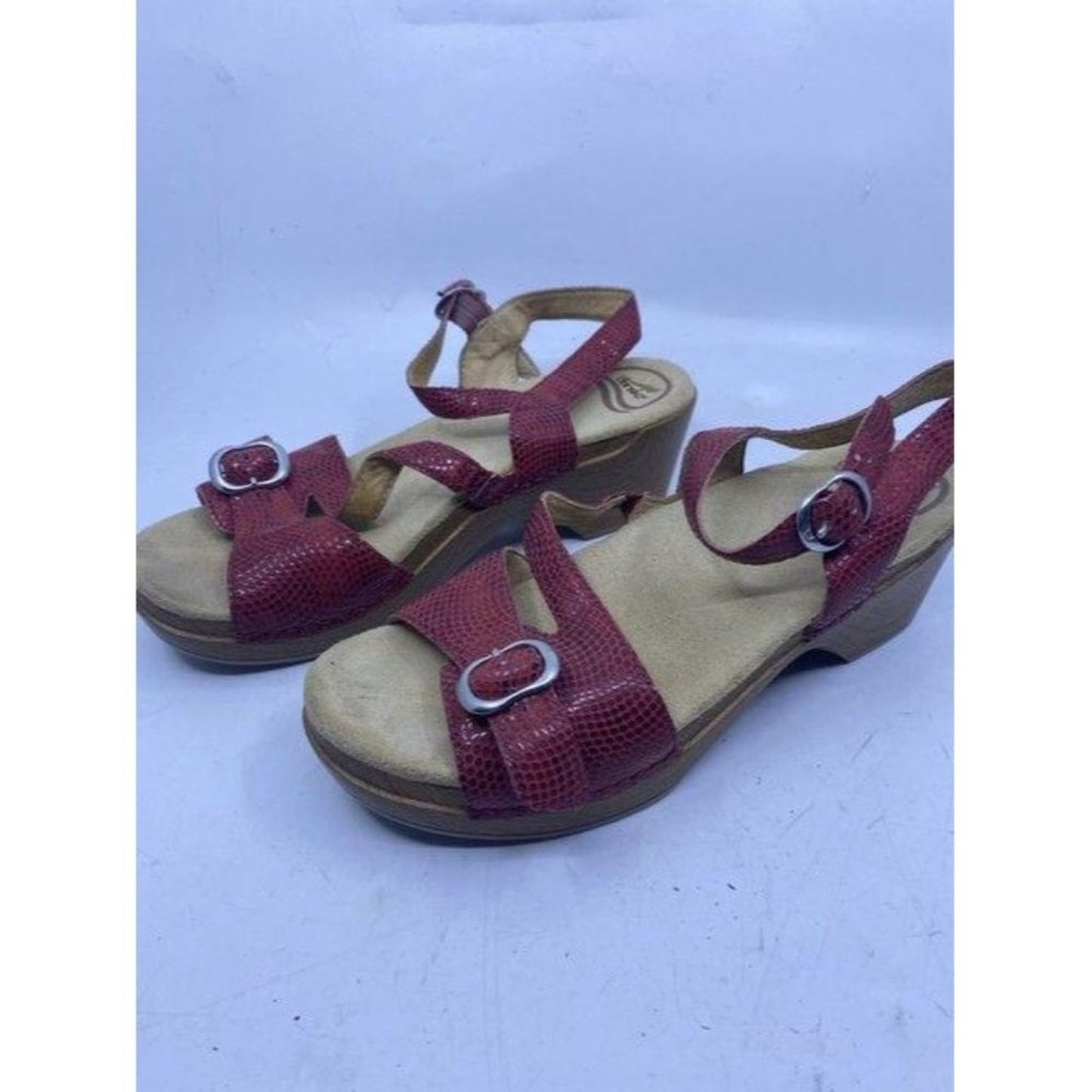 Dansko Maroon Tan Mulesslides Size Eu