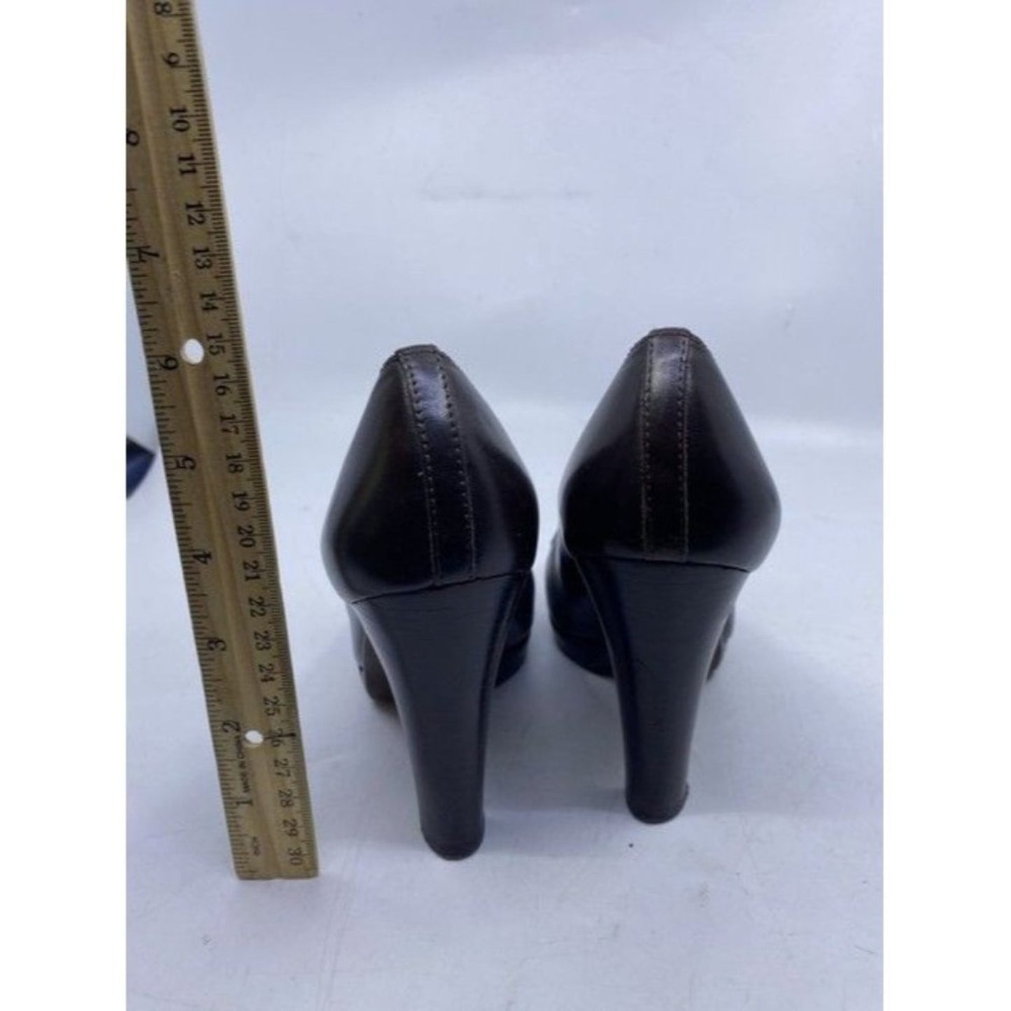 Tory Burch Brown Leather Mid Heel Pumps Size Us