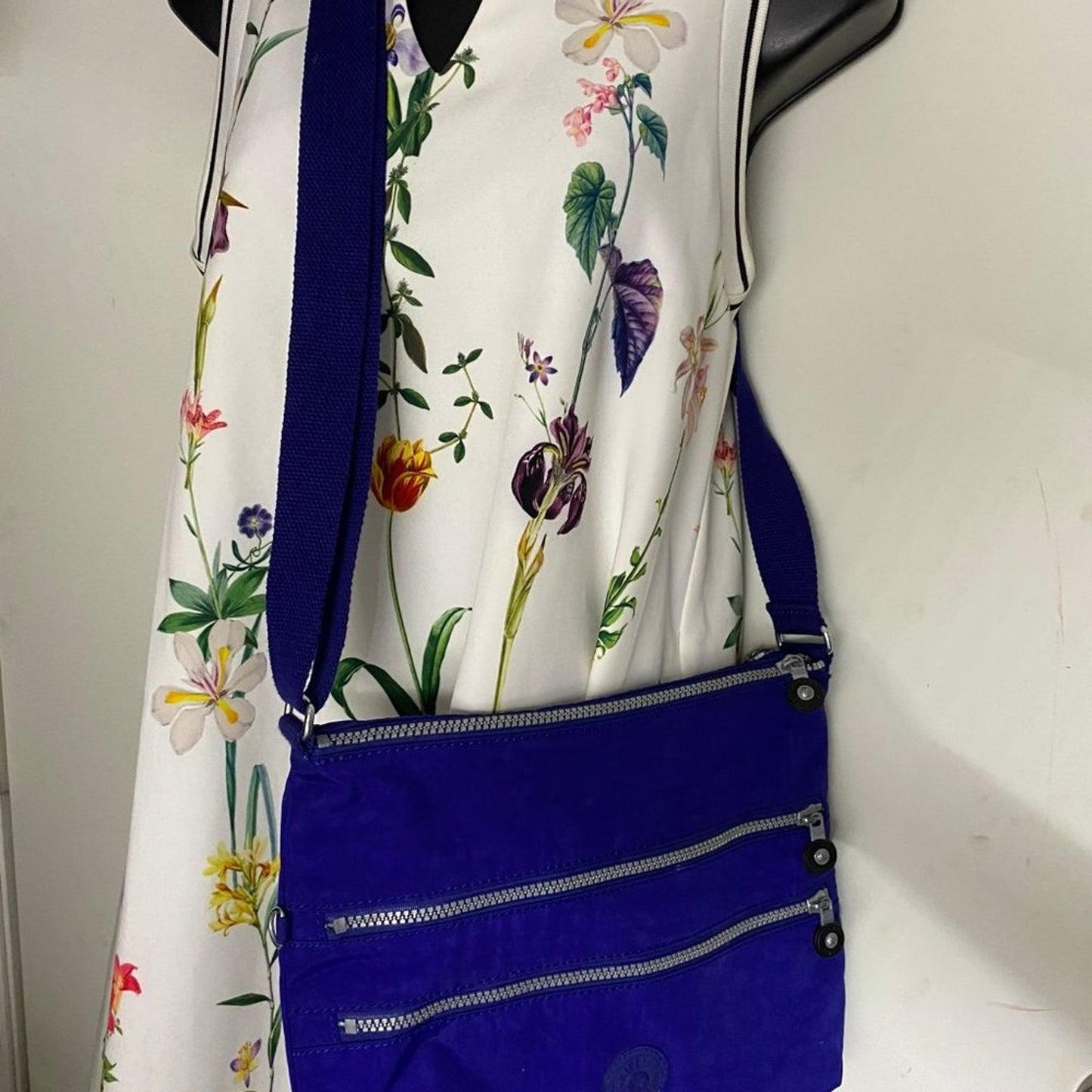 Kipling Blue Nylon Mini Crossbody Bag