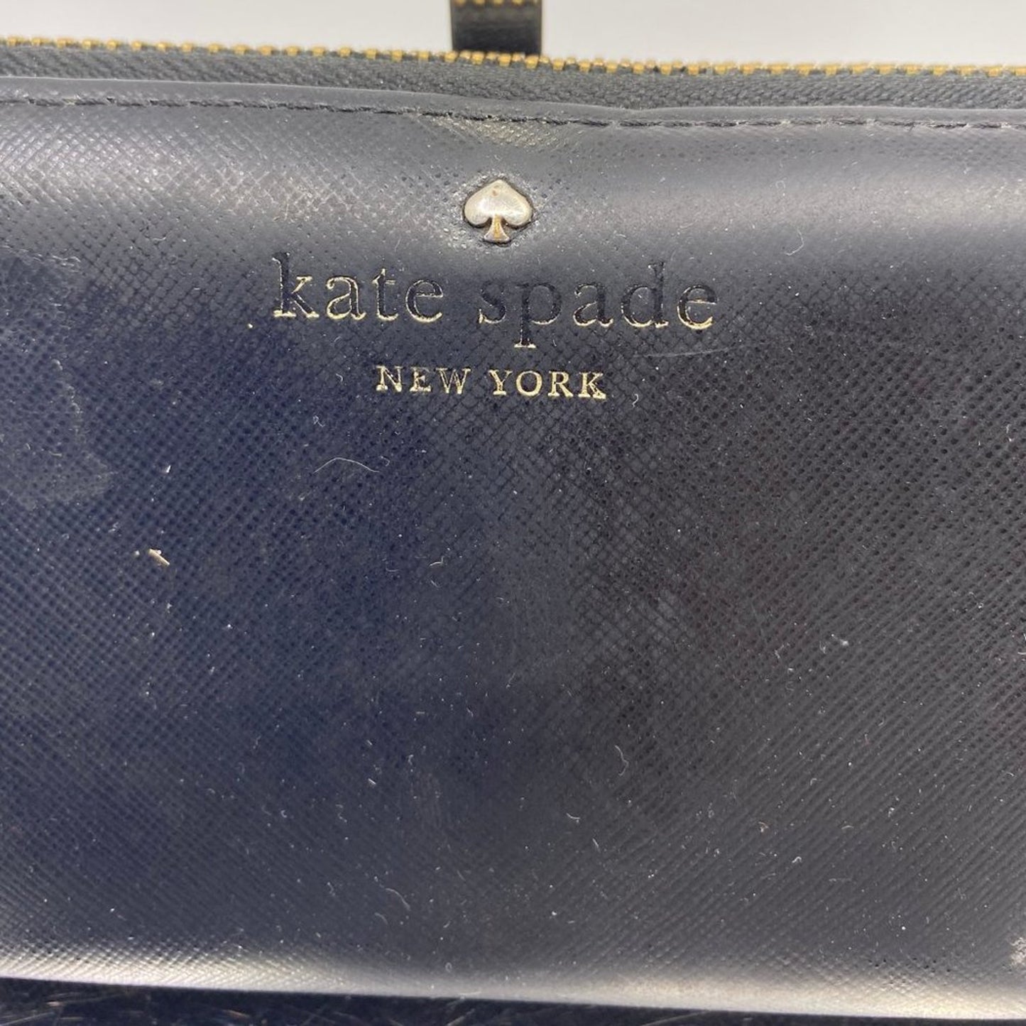 Kate Spade Black Saffiano Leather Zipper Wallet