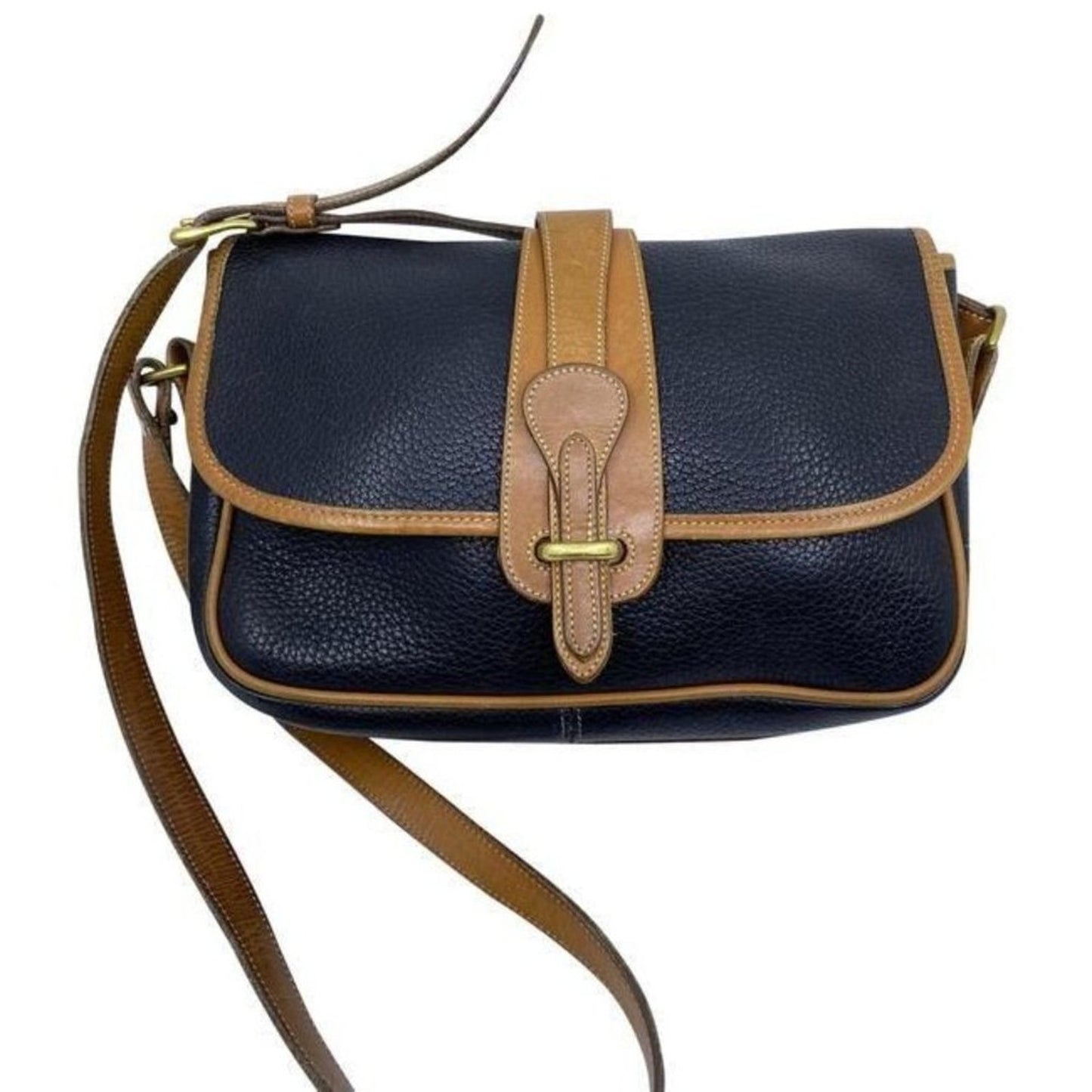 Dooney and Bourke vintage black tan leather cross