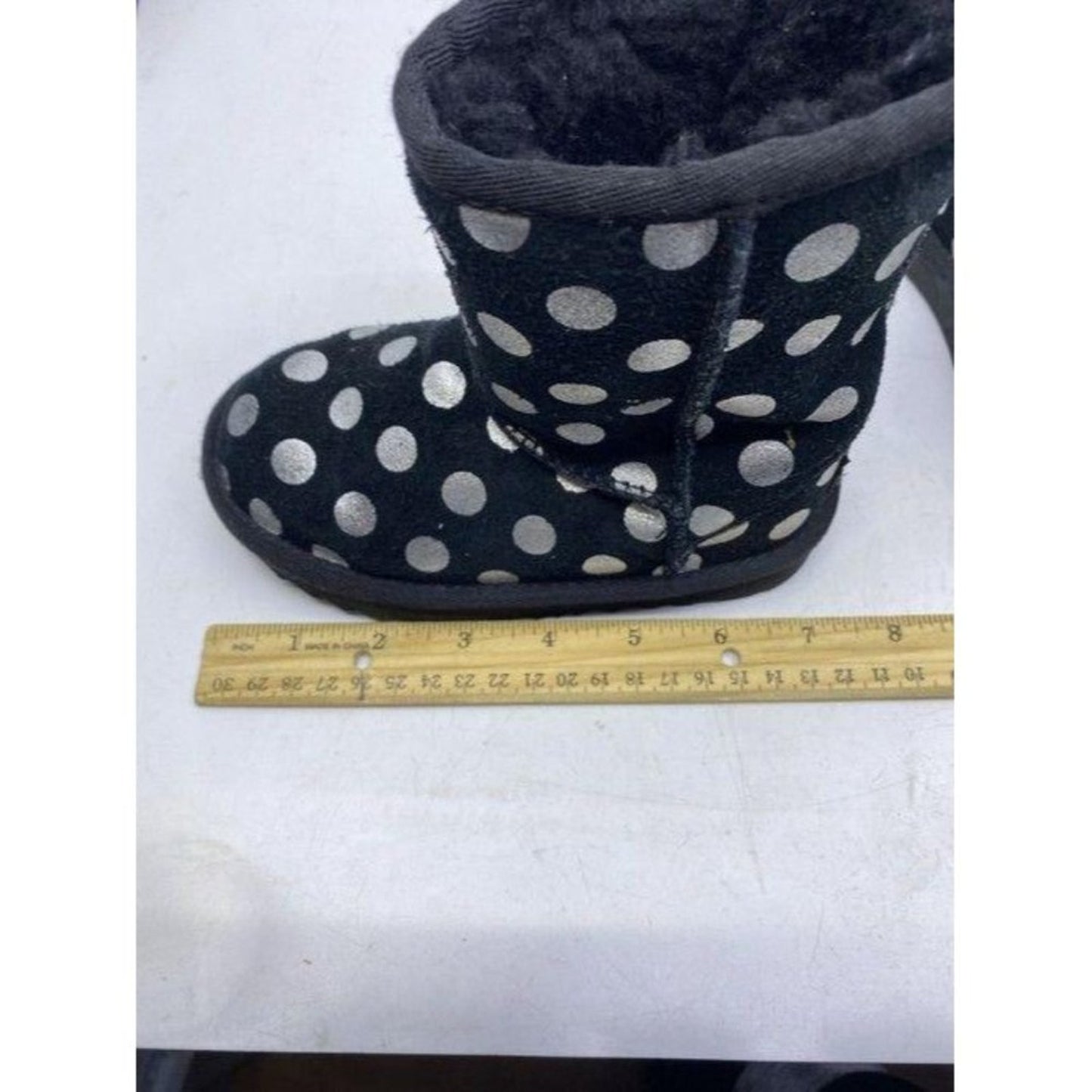 Ugg Australia Black White W Polka Dot Kid Bootsboo