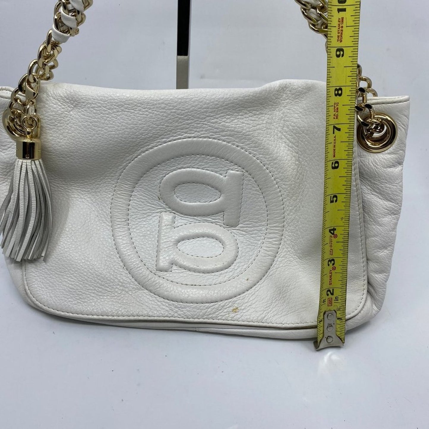 Bebe White Leather Shoulder Bag