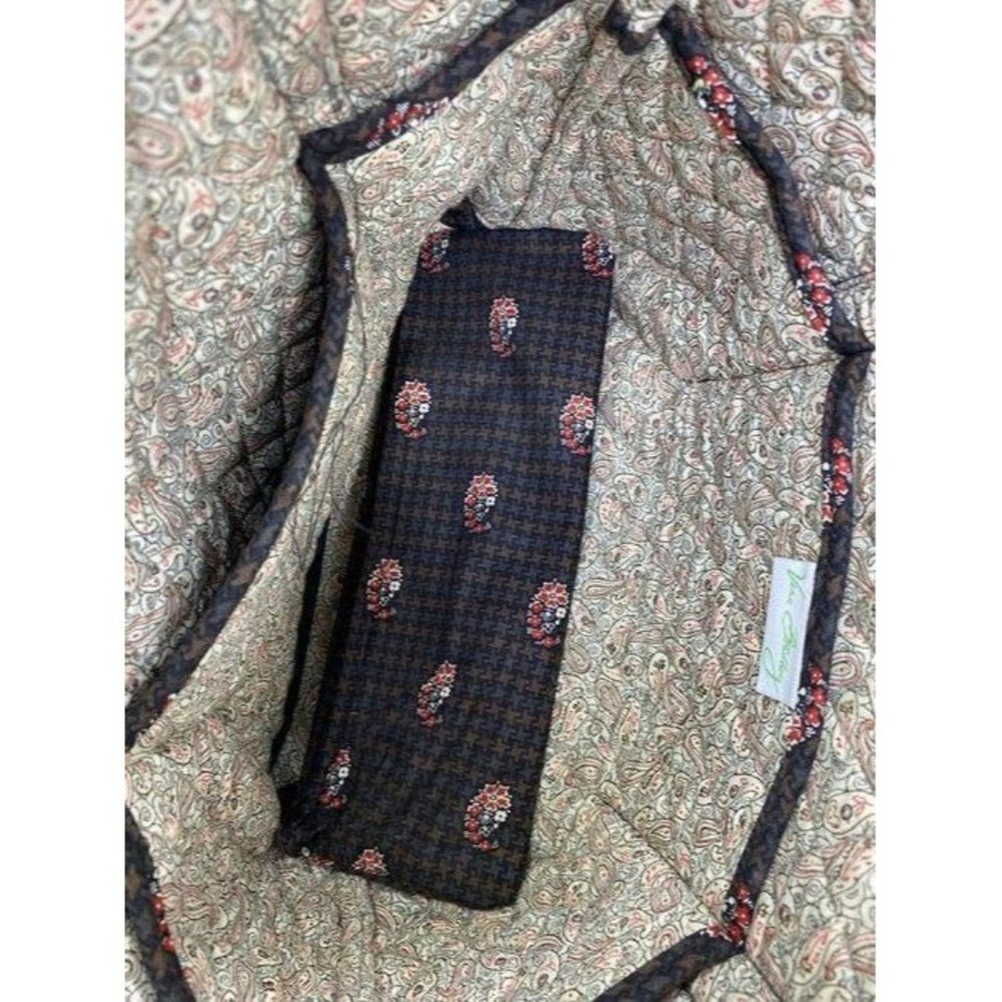 Vera Bradley Large Quilted Gray Tan White Shoulder