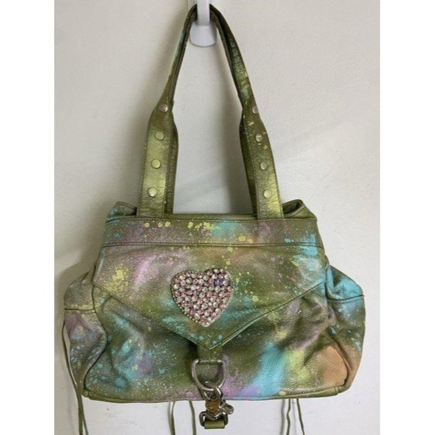 botkier graffiti customized with and applique mult