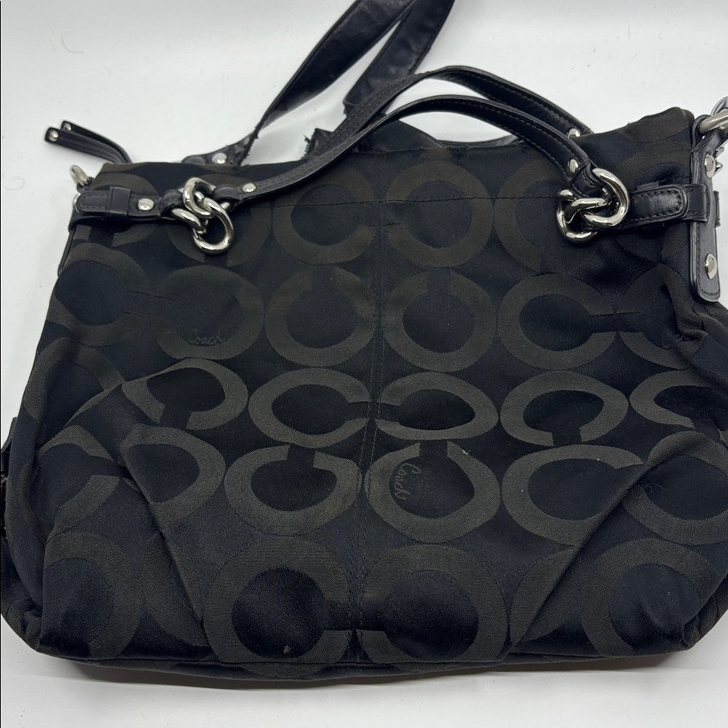 Coach Black Signature Shoulder Bag