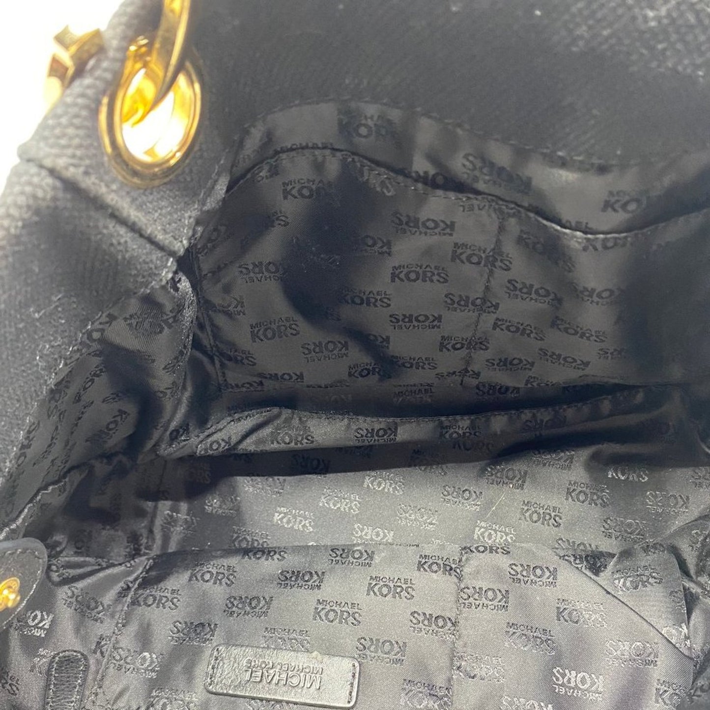 Michael Kors M Size Black Interwoven Shoulder Bag