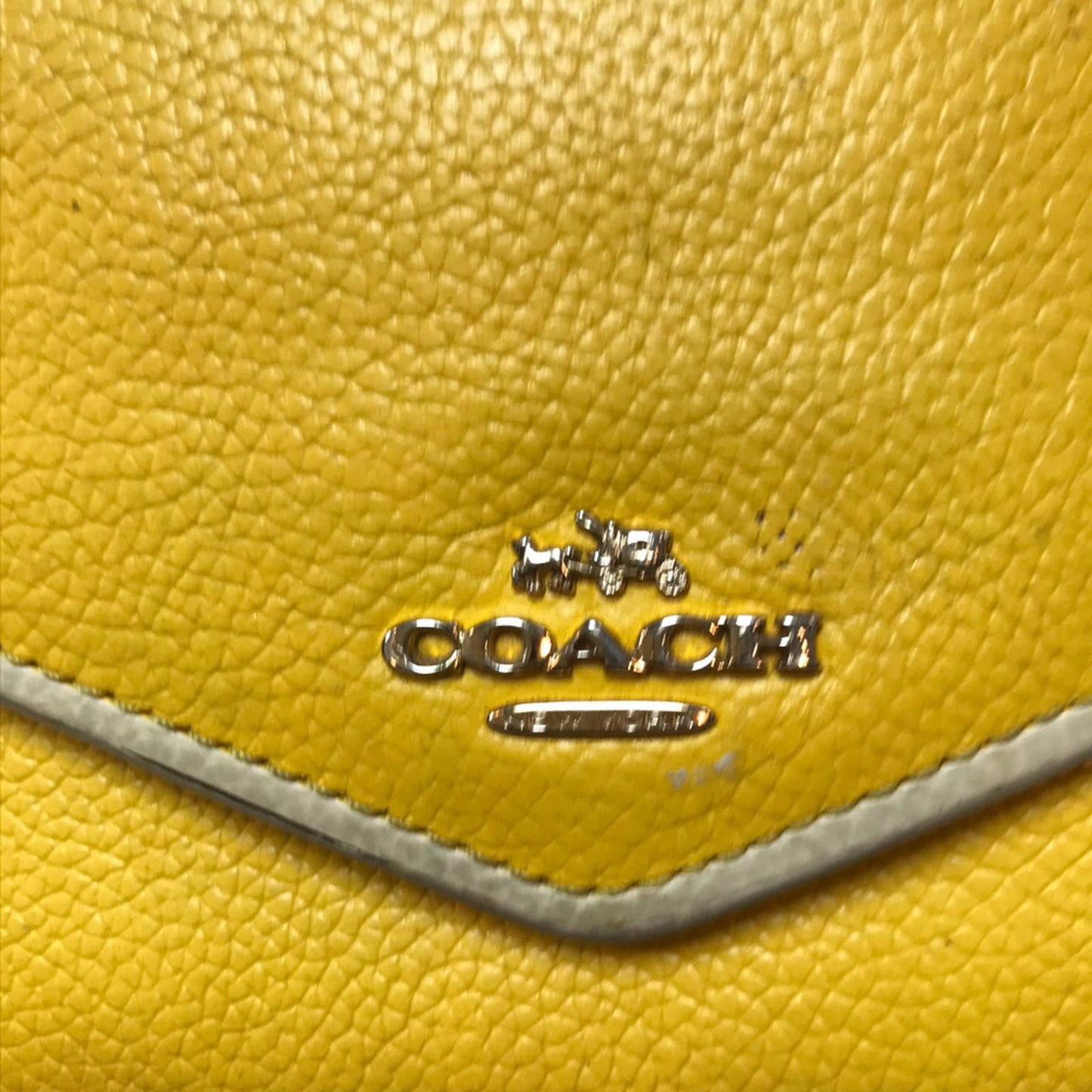 Coach Yellow Rouge Leather Wristlet
