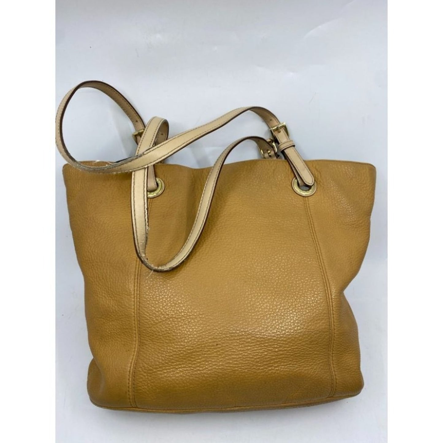 Michael Kors Classic Beige Leather Tote Bag