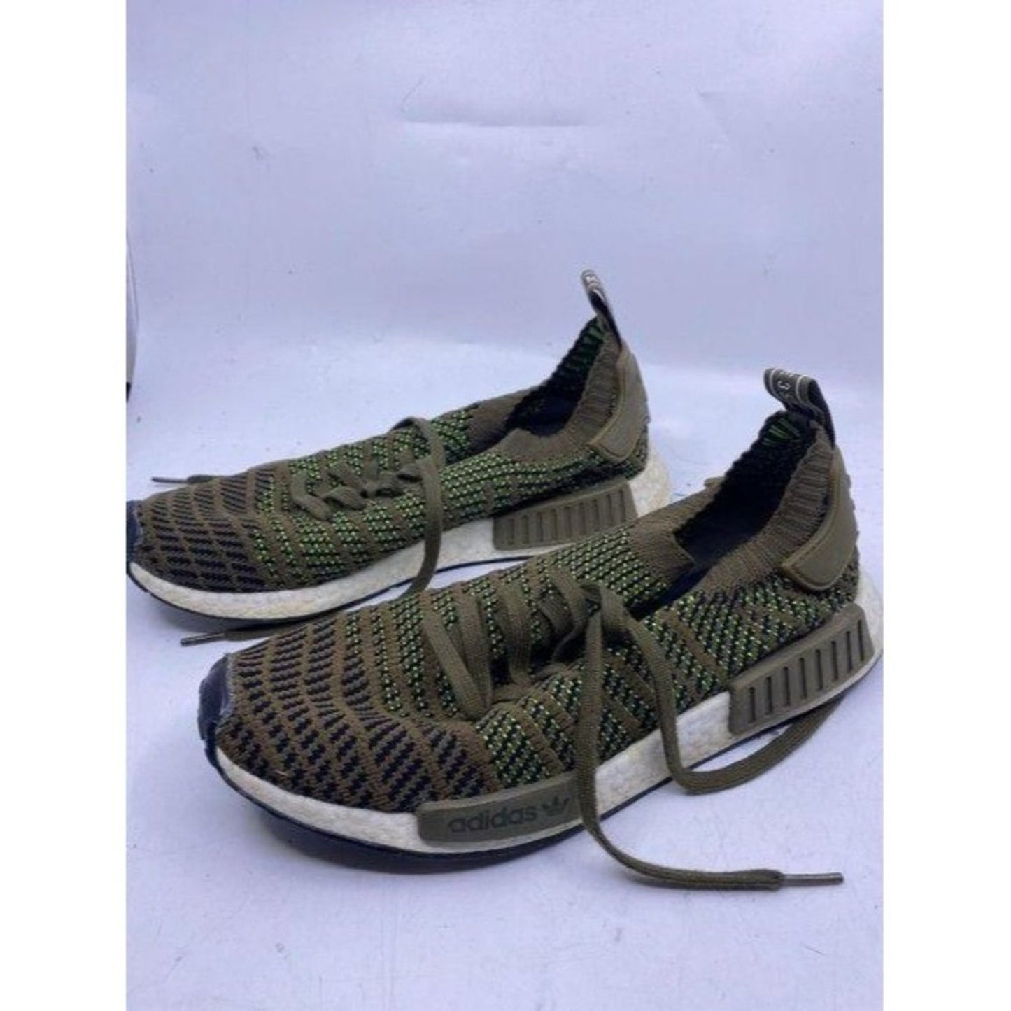 Adidas Brown Black Green Boost Sneakers Size Us