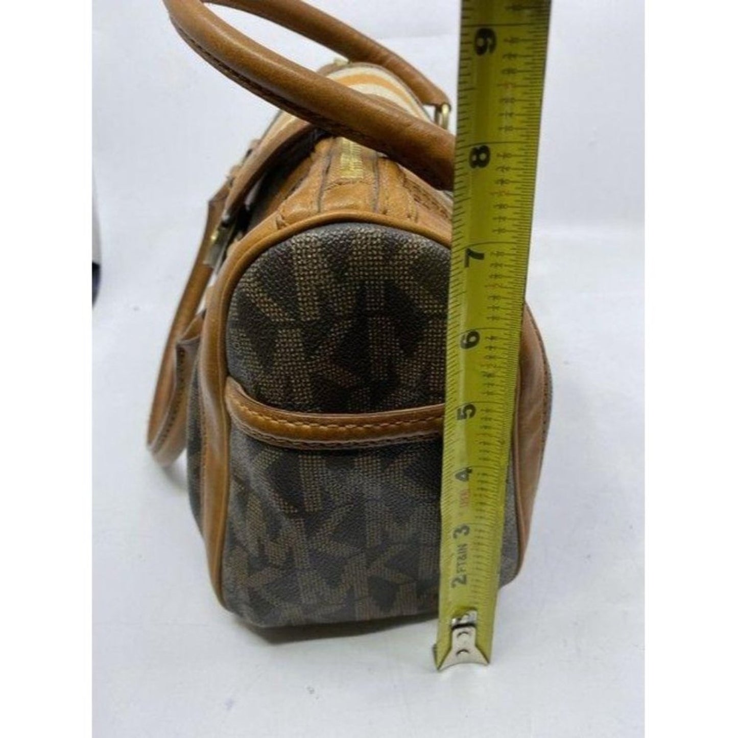 michael kors bowling bag brown tote