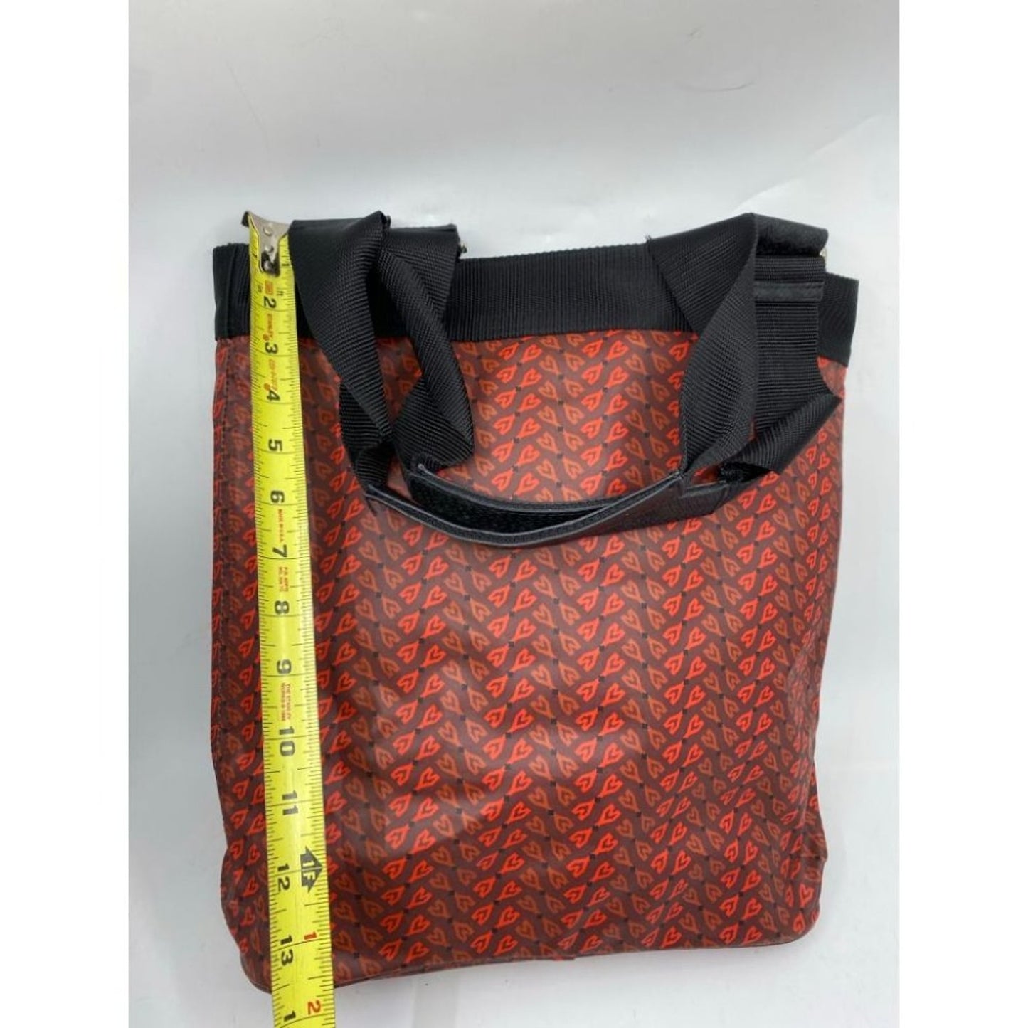 Oilcloth Orange Brown Large Nylon Tote Bag