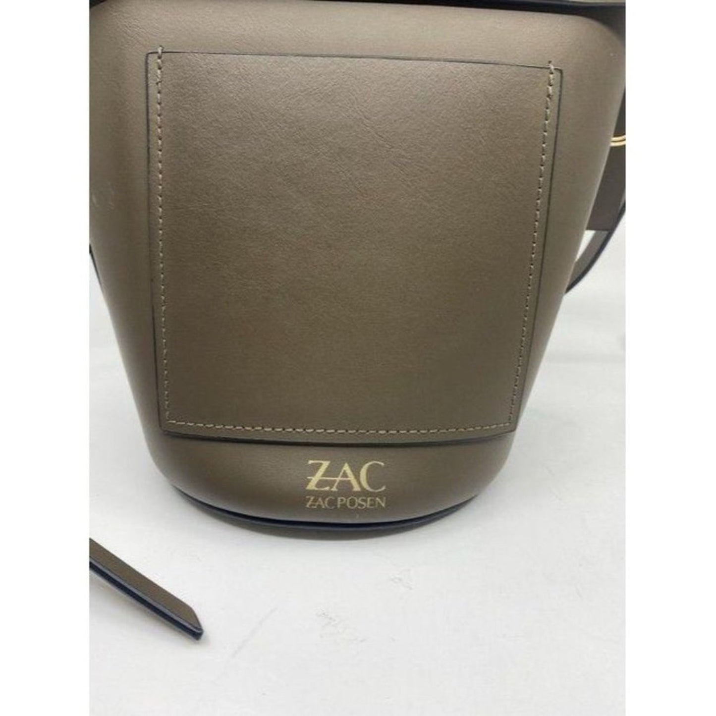 zac posen olive green leather cross body bag