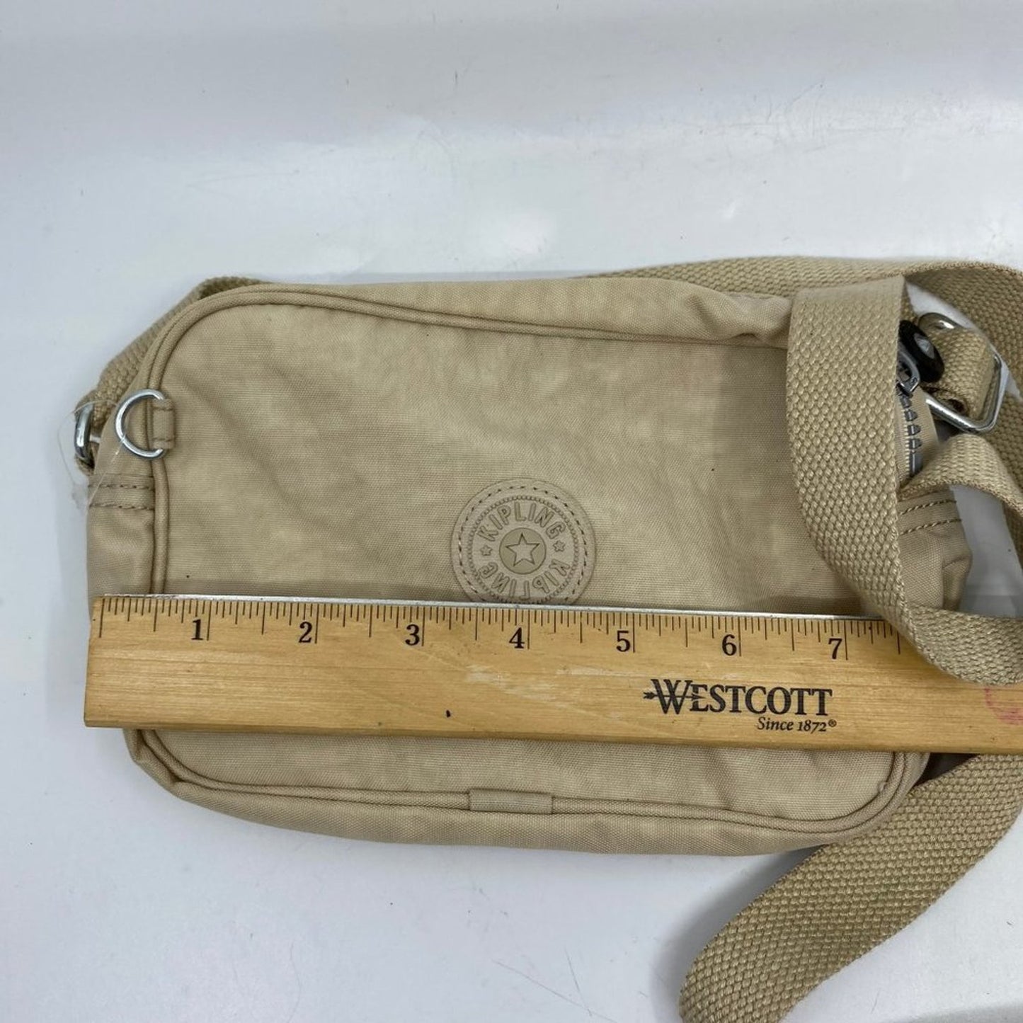 Kipling Tan Nylon Mini Crossbody Bag