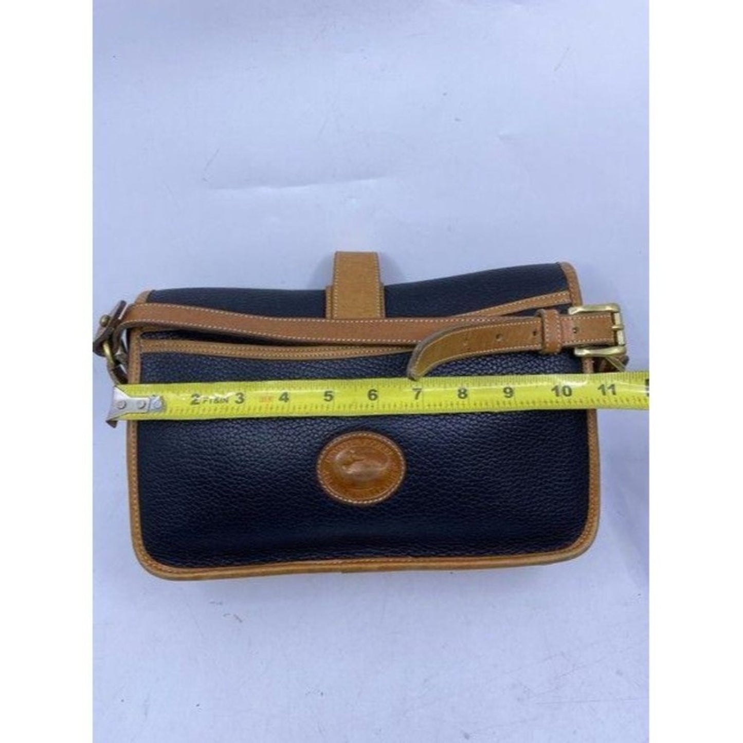 Dooney and Bourke vintage black tan leather cross