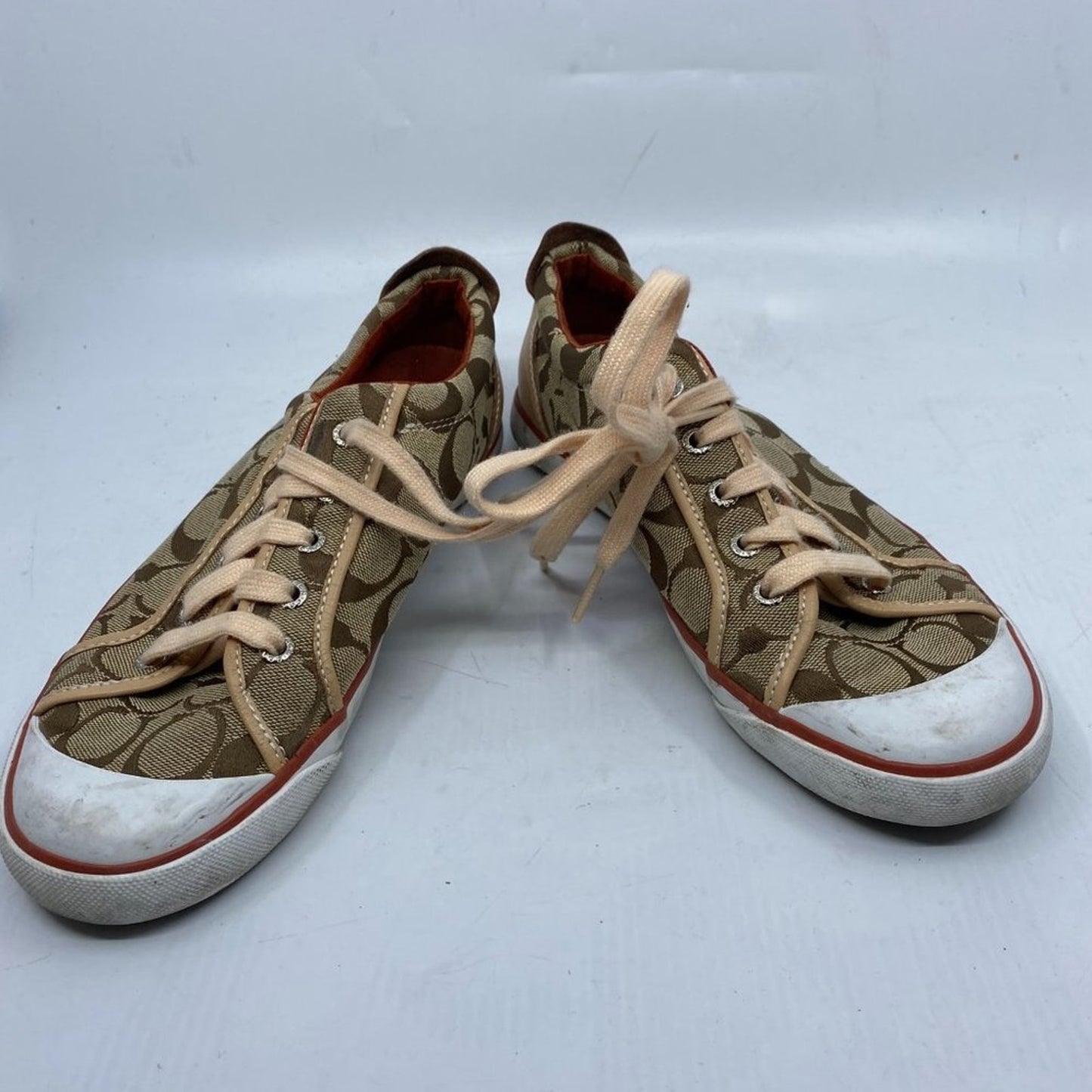 Coach Brown White Sneakers Size 8.5