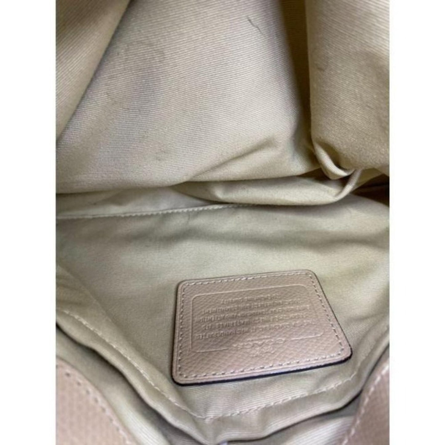 coach medium w adjustable strap tan leather cross