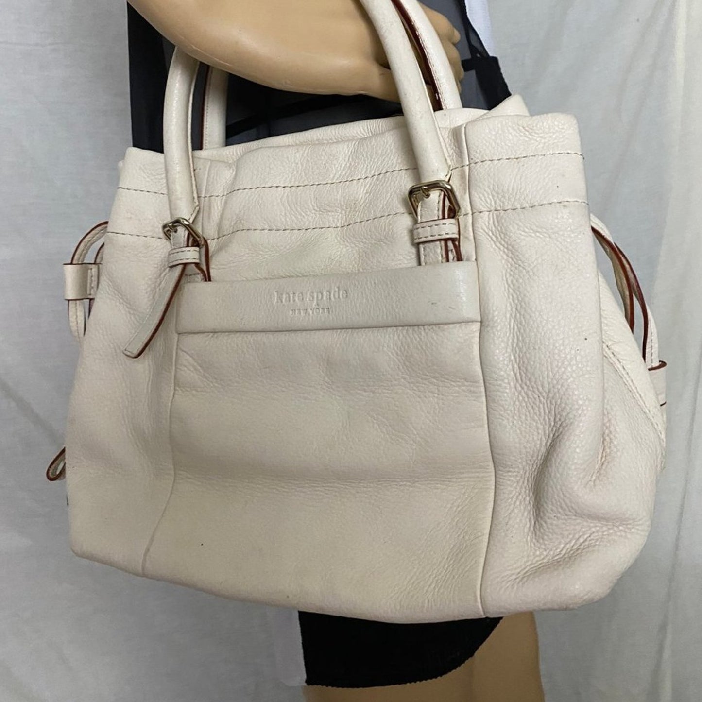 Kate Spade Cream Leather Medium Size Handbag