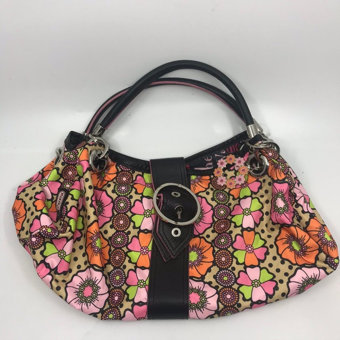 LeSportsac Multicolor Fabric Floral Design Handbag