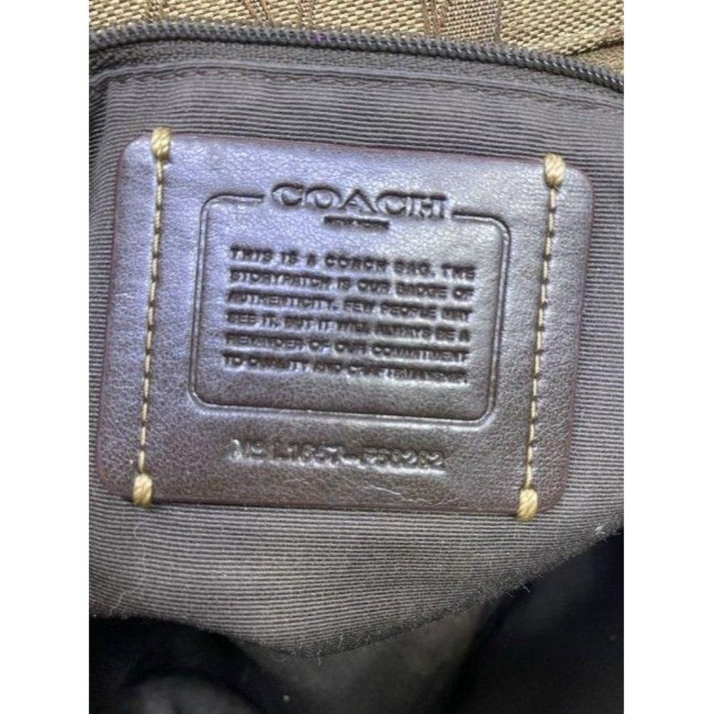 coach w all over logo w add on pooh beige brown ja