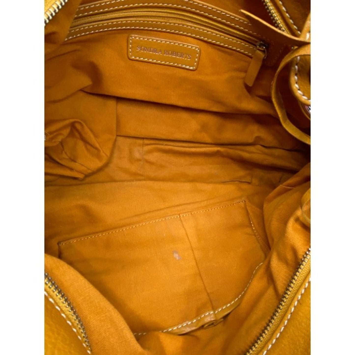 Sondra Roberts Orange Leather Shoulder/ Handbag