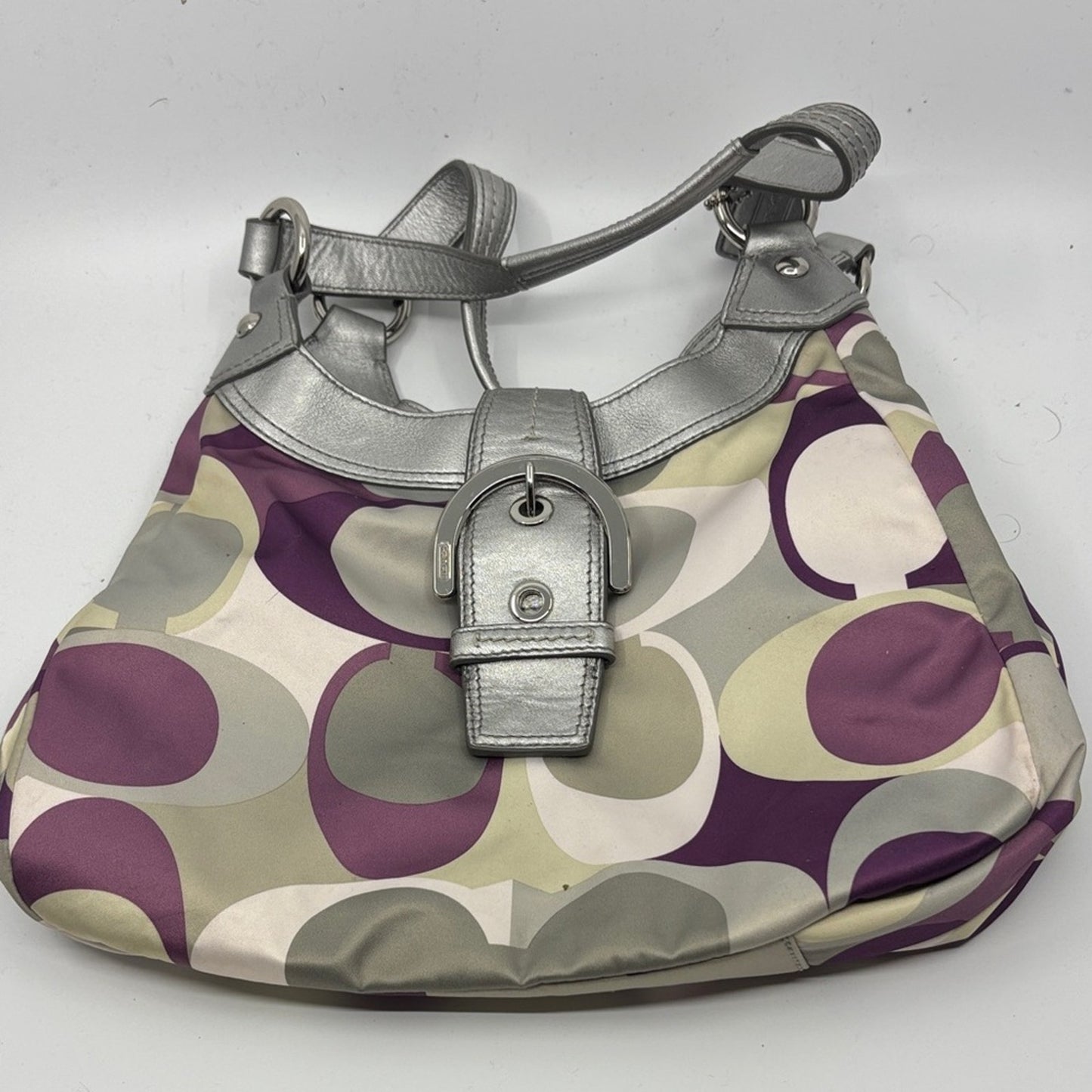Stylish Silver and Purple Women's Bag