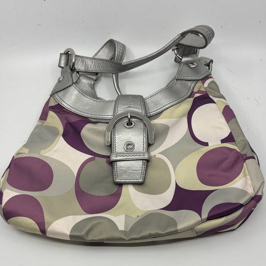 Stylish Silver and Purple Women's Bag