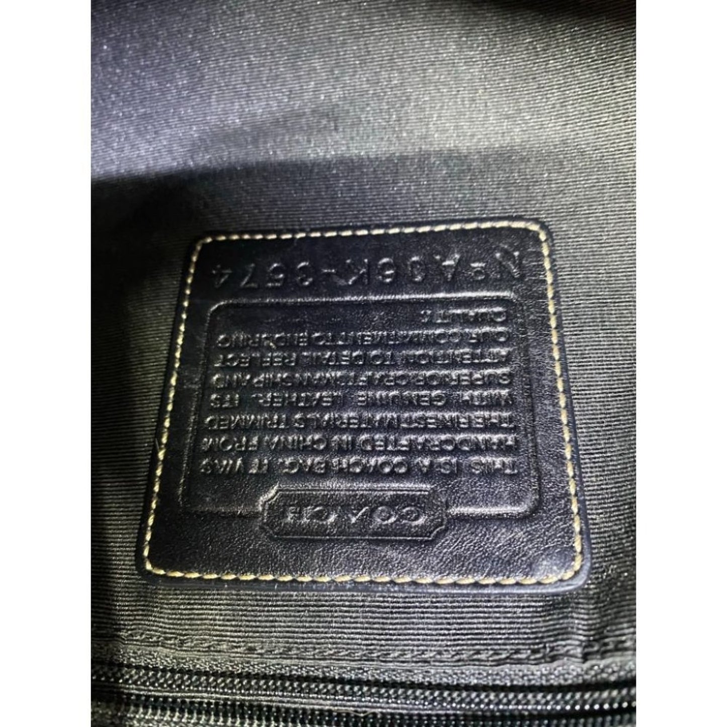 Coach Black Jacquard Fabric Signature Crossbody