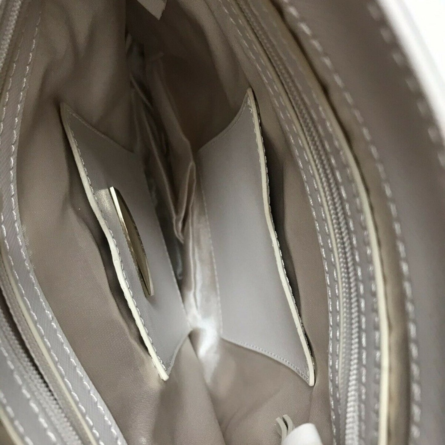 DKNY Small White Leather Crossbody Bag