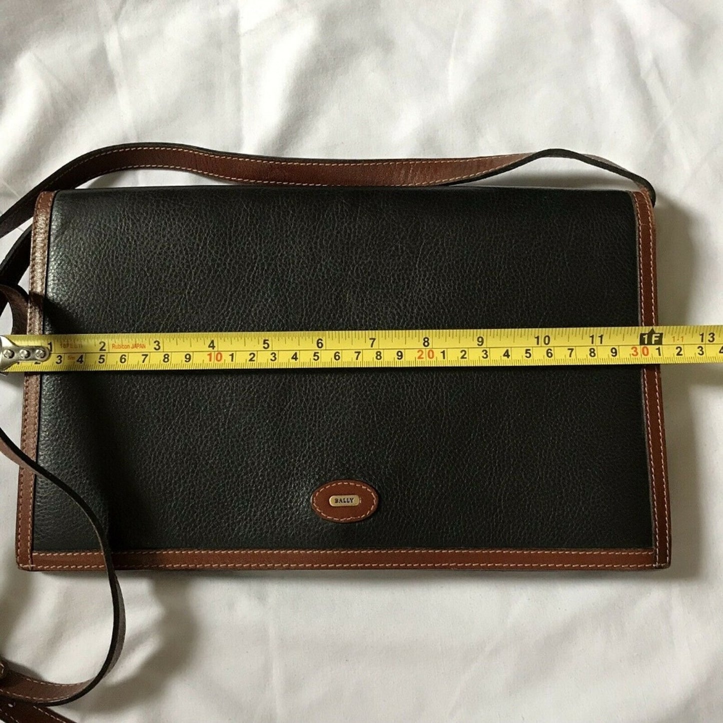 BALLY Vintage Shoulder Bag Navy Leather
