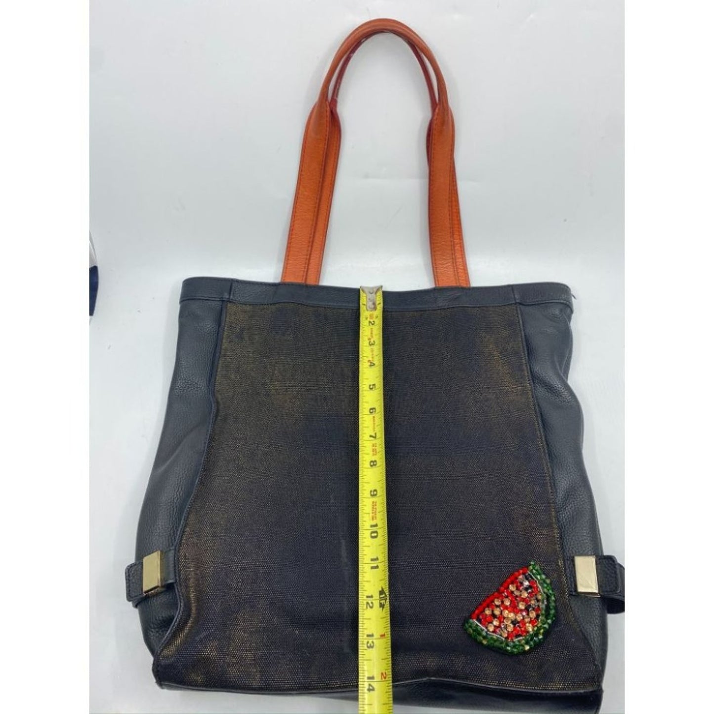 Botkier w/Customized Appliqués Large Gray Tan Tote