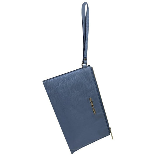 Michael Kors Pastel Blue Grain Leather Wristlet