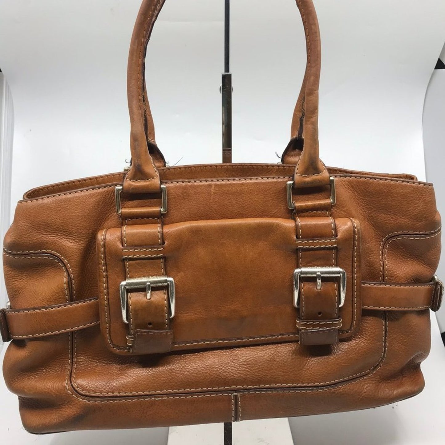 Michael Kors Brown Large PU Leather Shoulder Bag