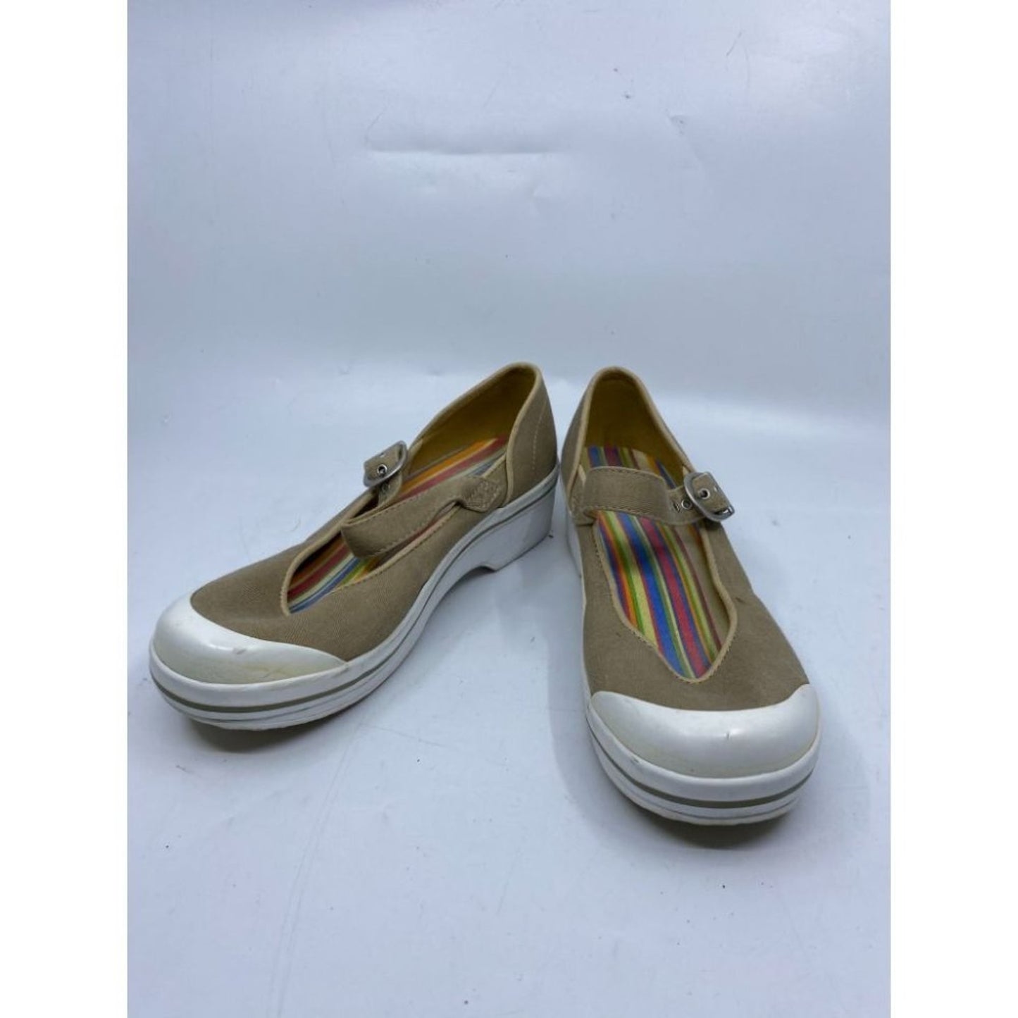 Dansko Tan White Women's Wedge Heels Size 37