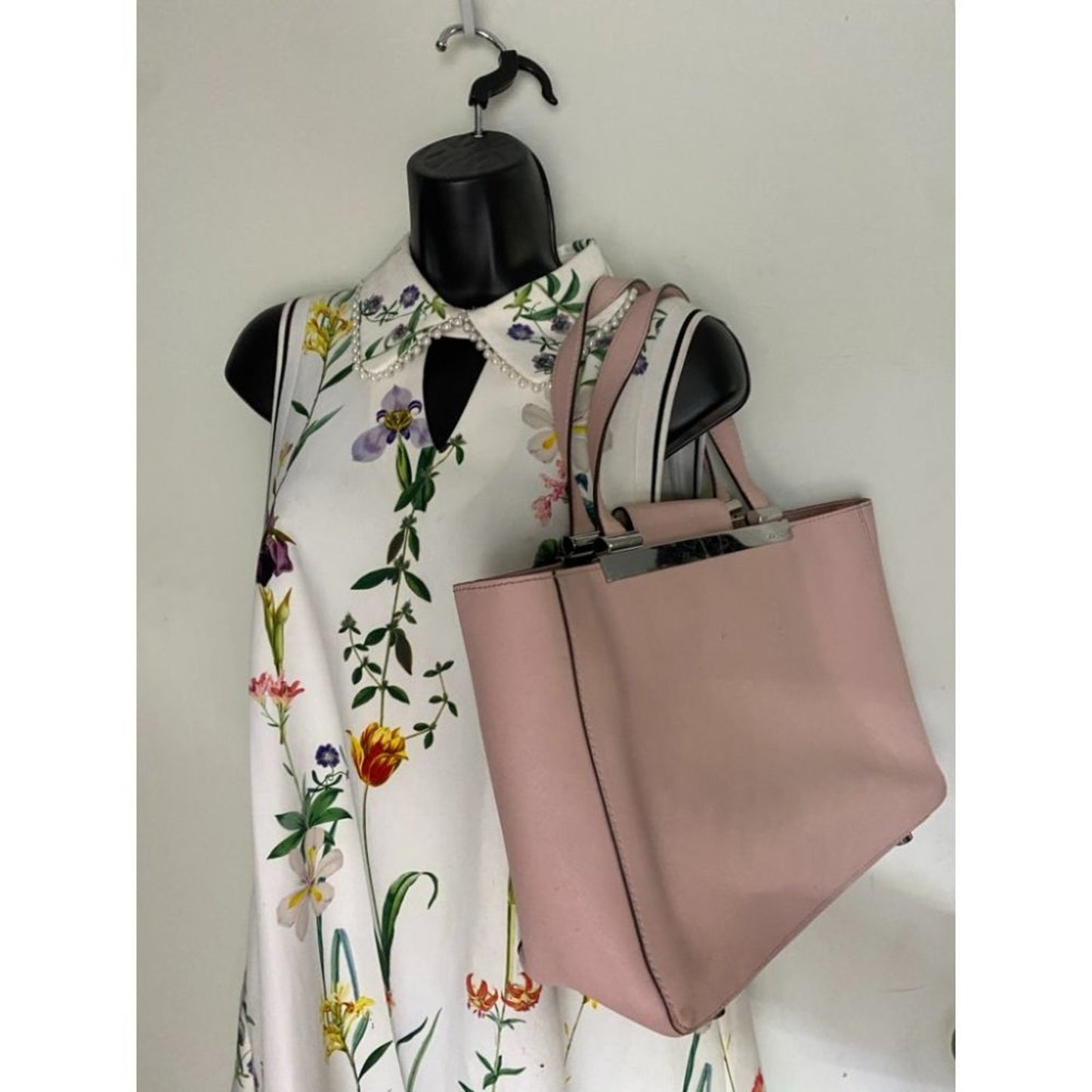 Michael Kors Pink Saffiano Leather Het Set Bag MD