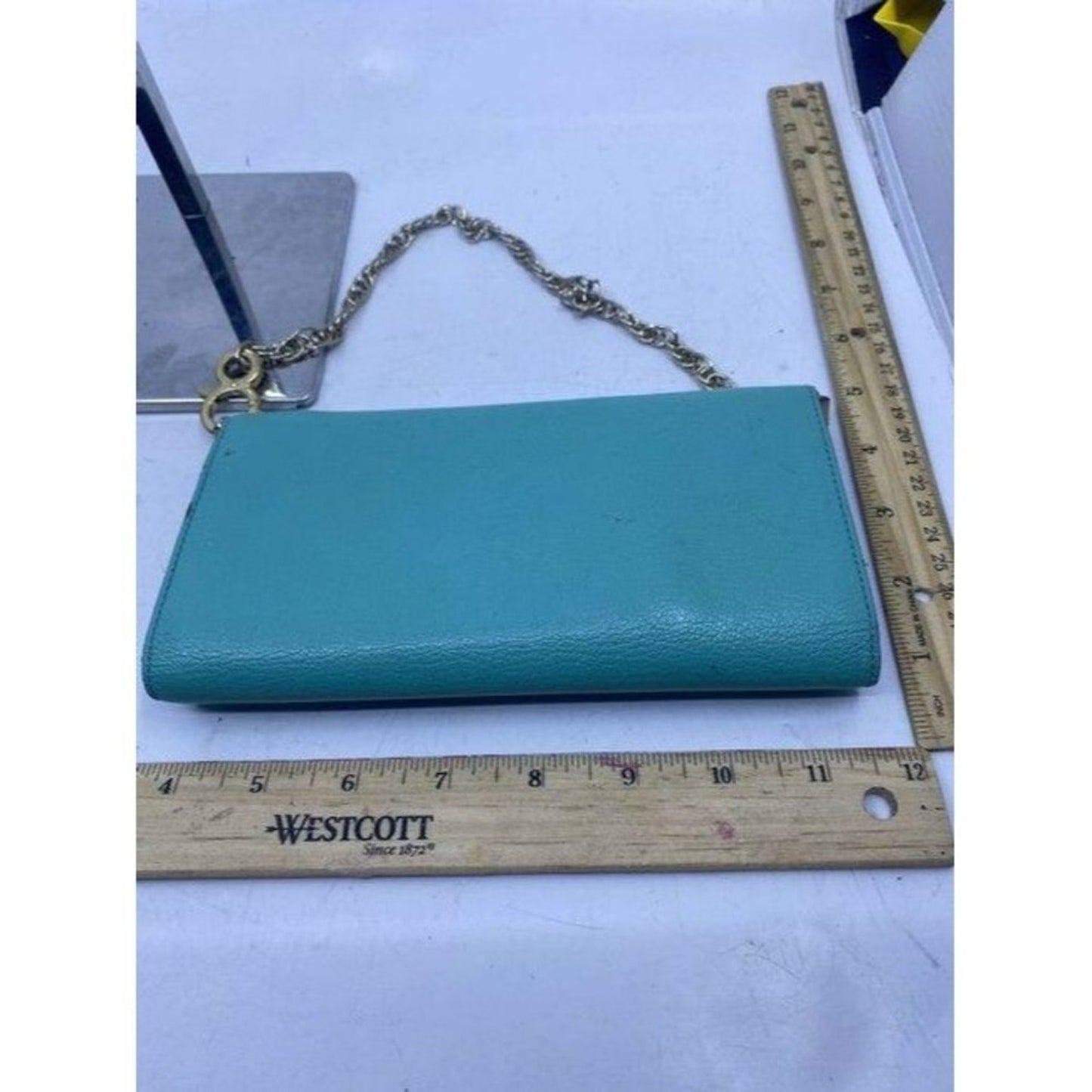 Kate Spade Blue Vintage Leather Mirror Lipstick Ca