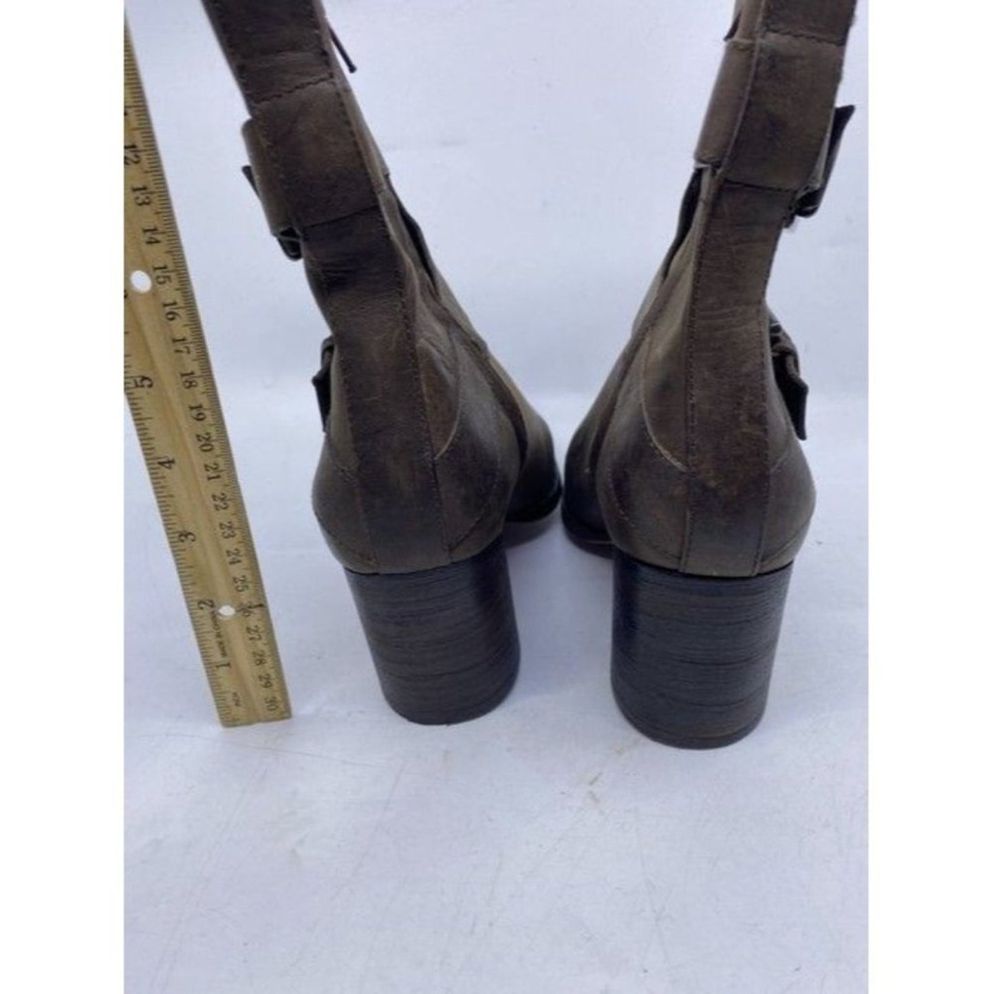 Lauren Ralph Lauren Brown Leather Bootsbooties Size Us