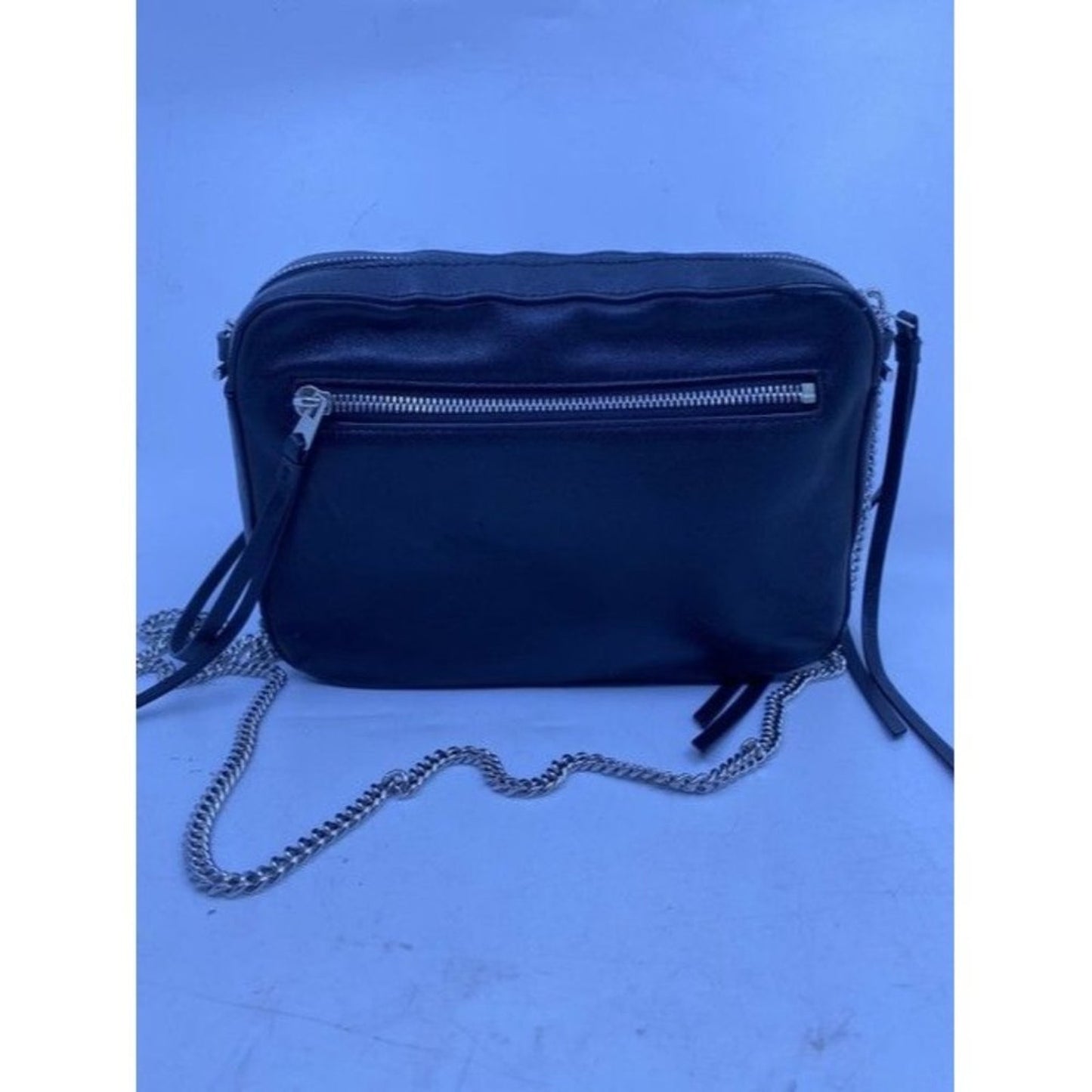 Allsaints Fleur De Lis Black Soft Leather Cross Body Bag