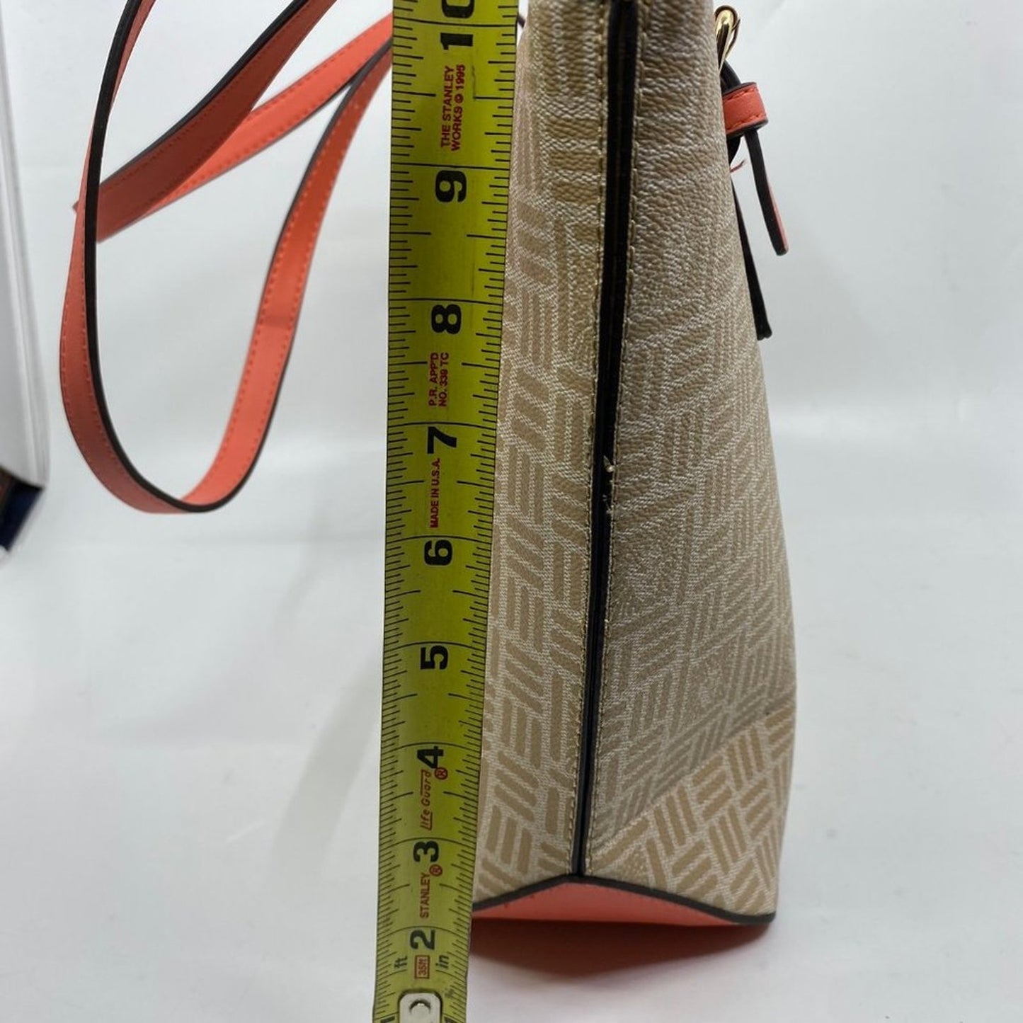 Ann Klein Tan Fabric Large Shopping Tote