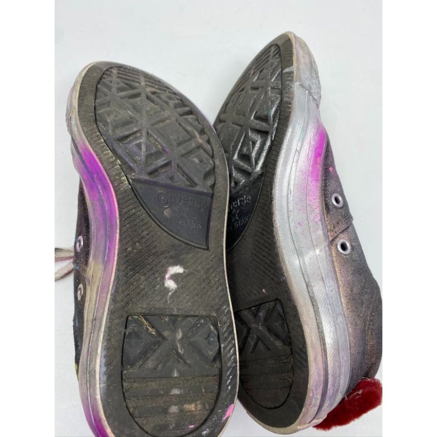 Converse Sneakers Customized Silver Pink Women's 7
