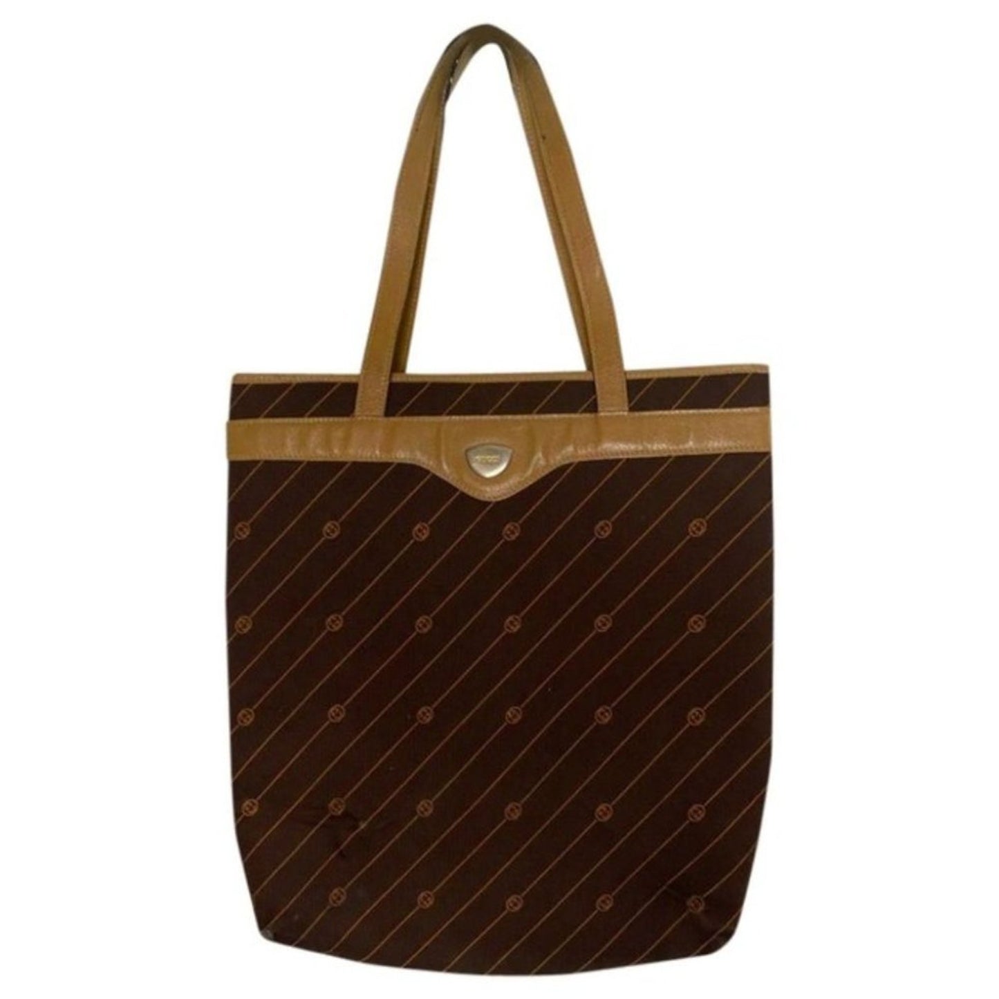 GUCCI Vintage XL Tote Bag in Canvas Fabric w/