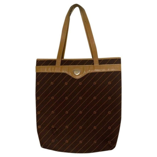 GUCCI Vintage XL Tote Bag in Canvas Fabric w/