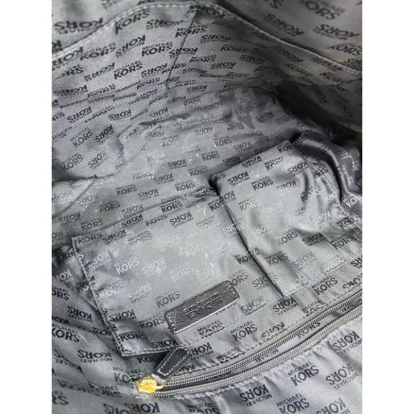Michael Kors All Over Logo Black Fabric Tote Bag