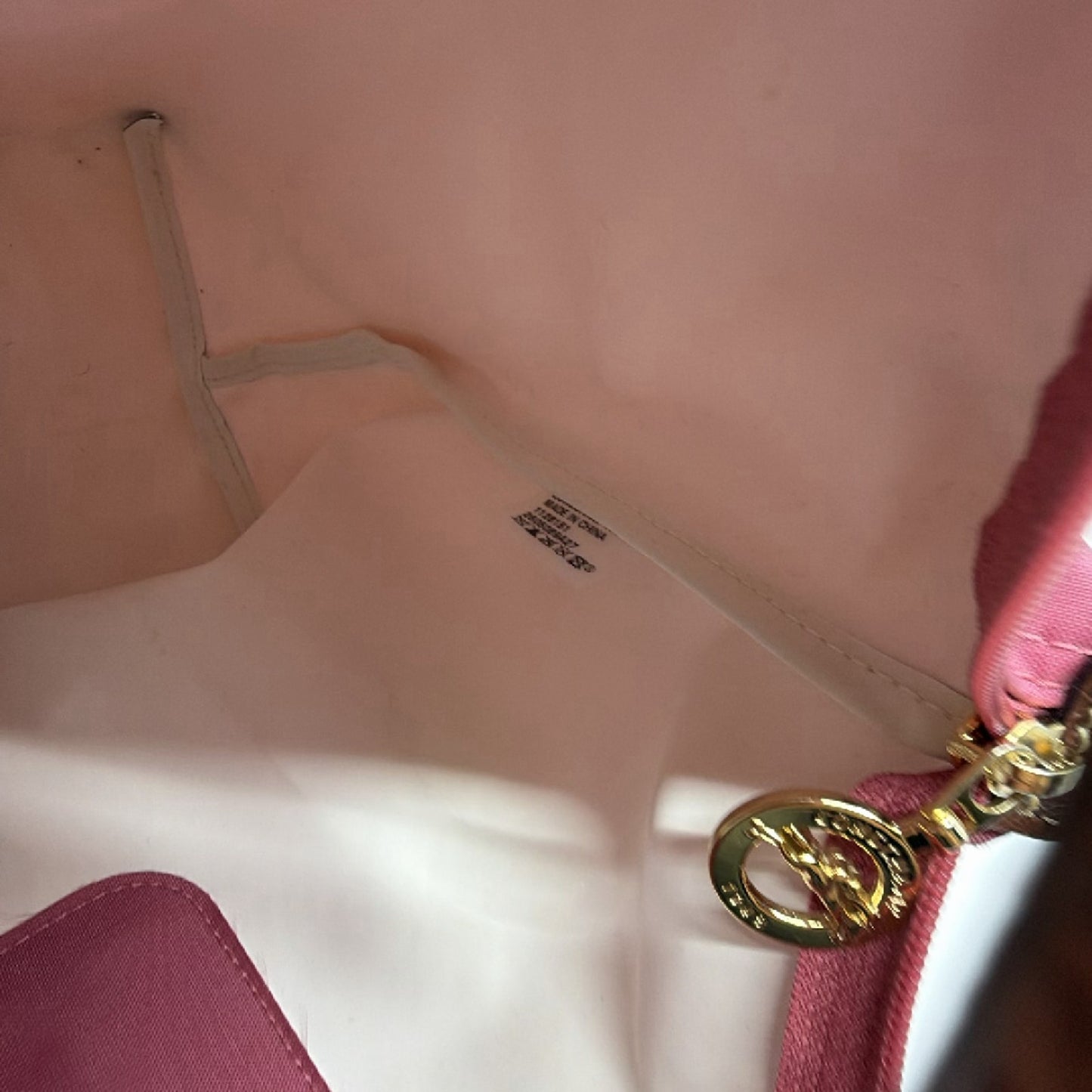 Longchamp Le Pliage Pink Nylon Leather Tote Bag